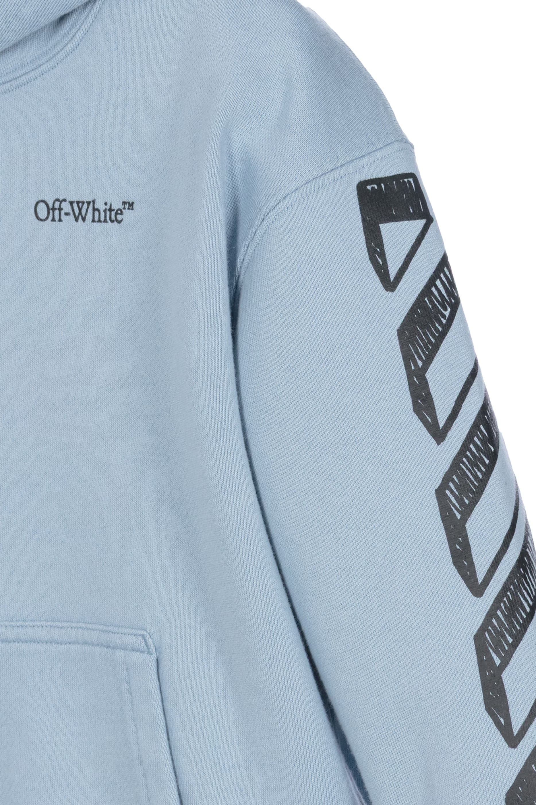 هودي بنقشة خطوط مائلة بخط يدوي للأطفال