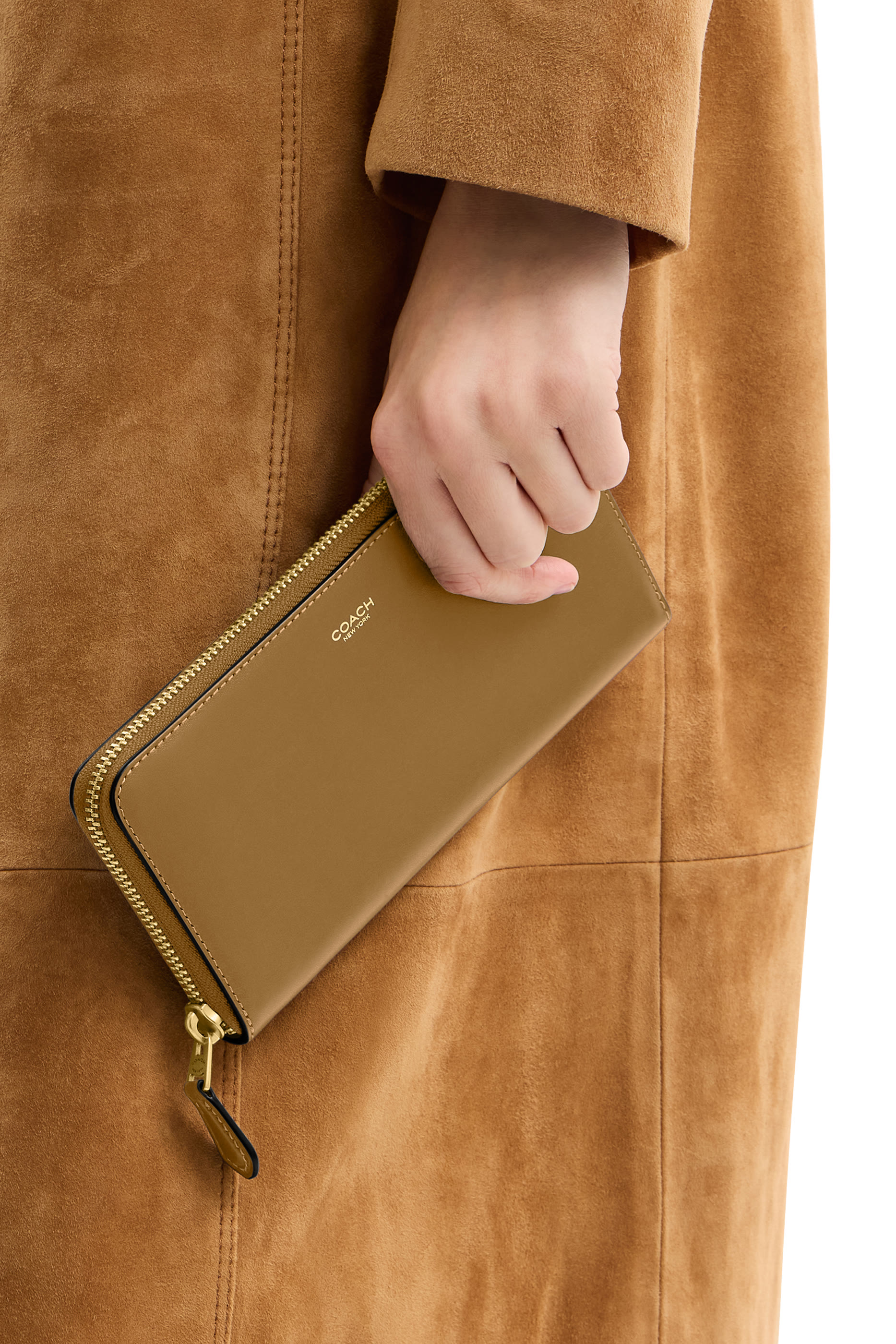 محفظة نيويورك بتصميم أكورديون رفيع بسحاب