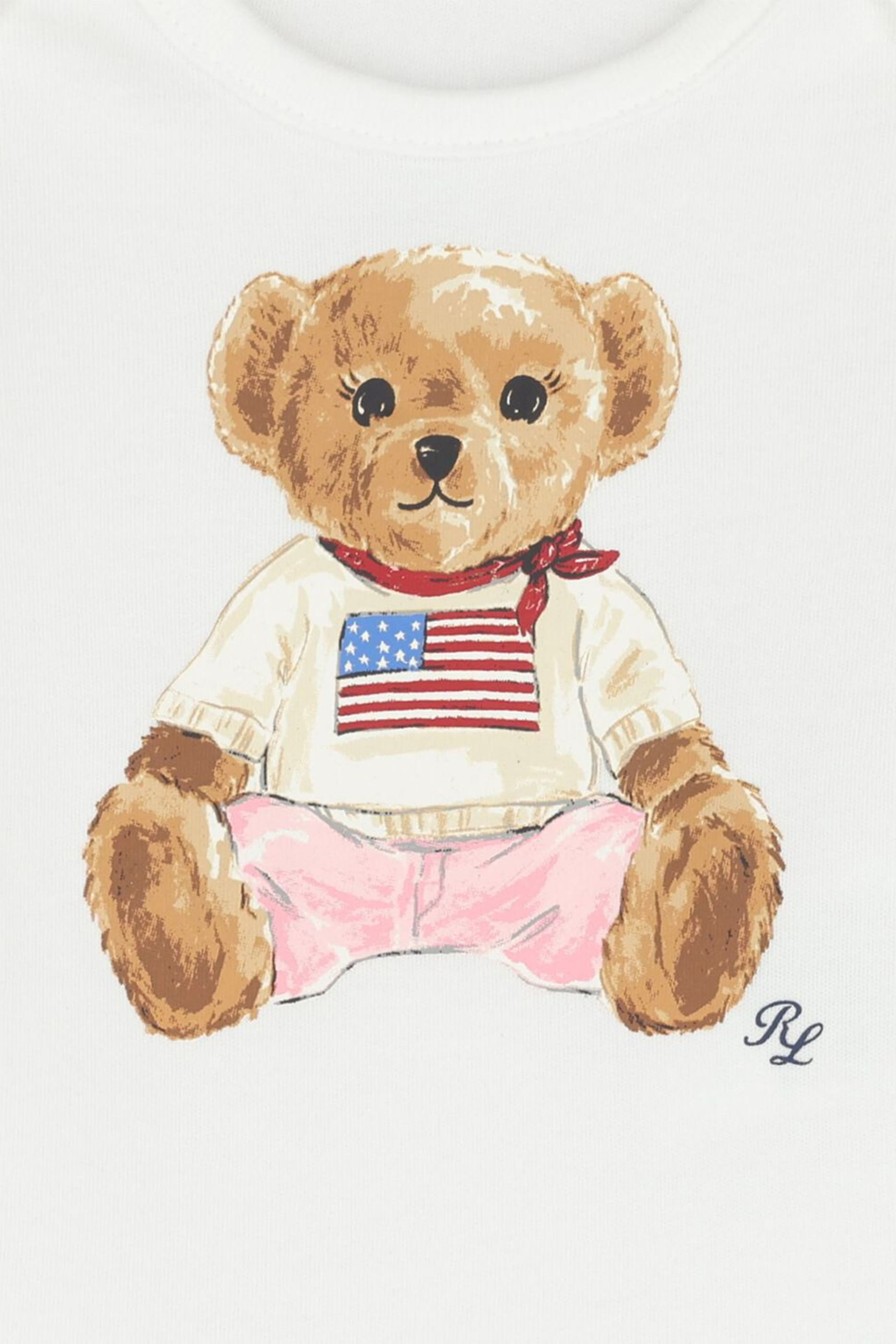 طقم لباس بتصميم قطعة واحدة بطبعة دب للأطفال