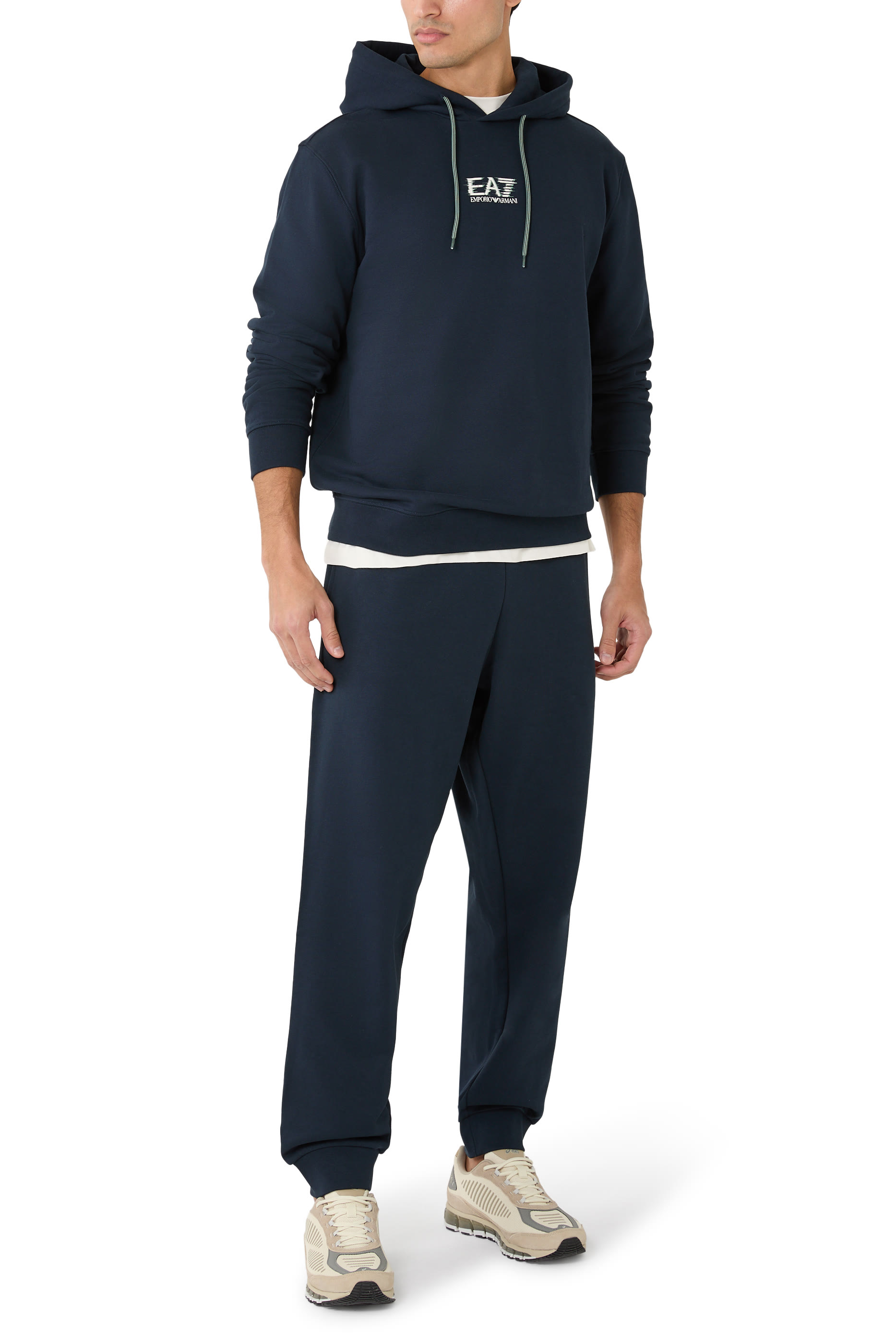 بنطال رياضي بشعار الماركة قطن تيري فرنسي