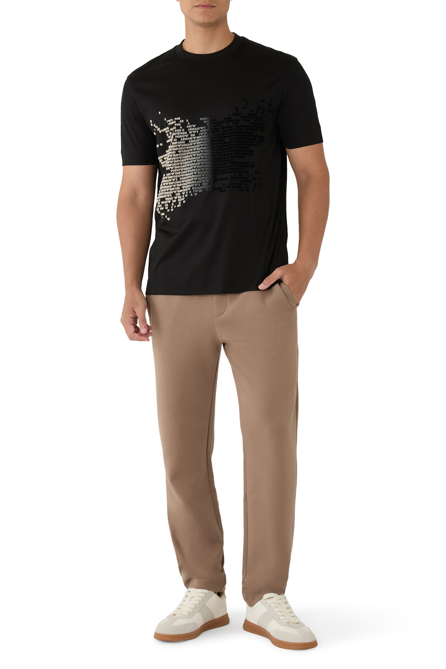 بنطال رياضي بشعار الماركة بحجم صغير جيرسيه مزدوج