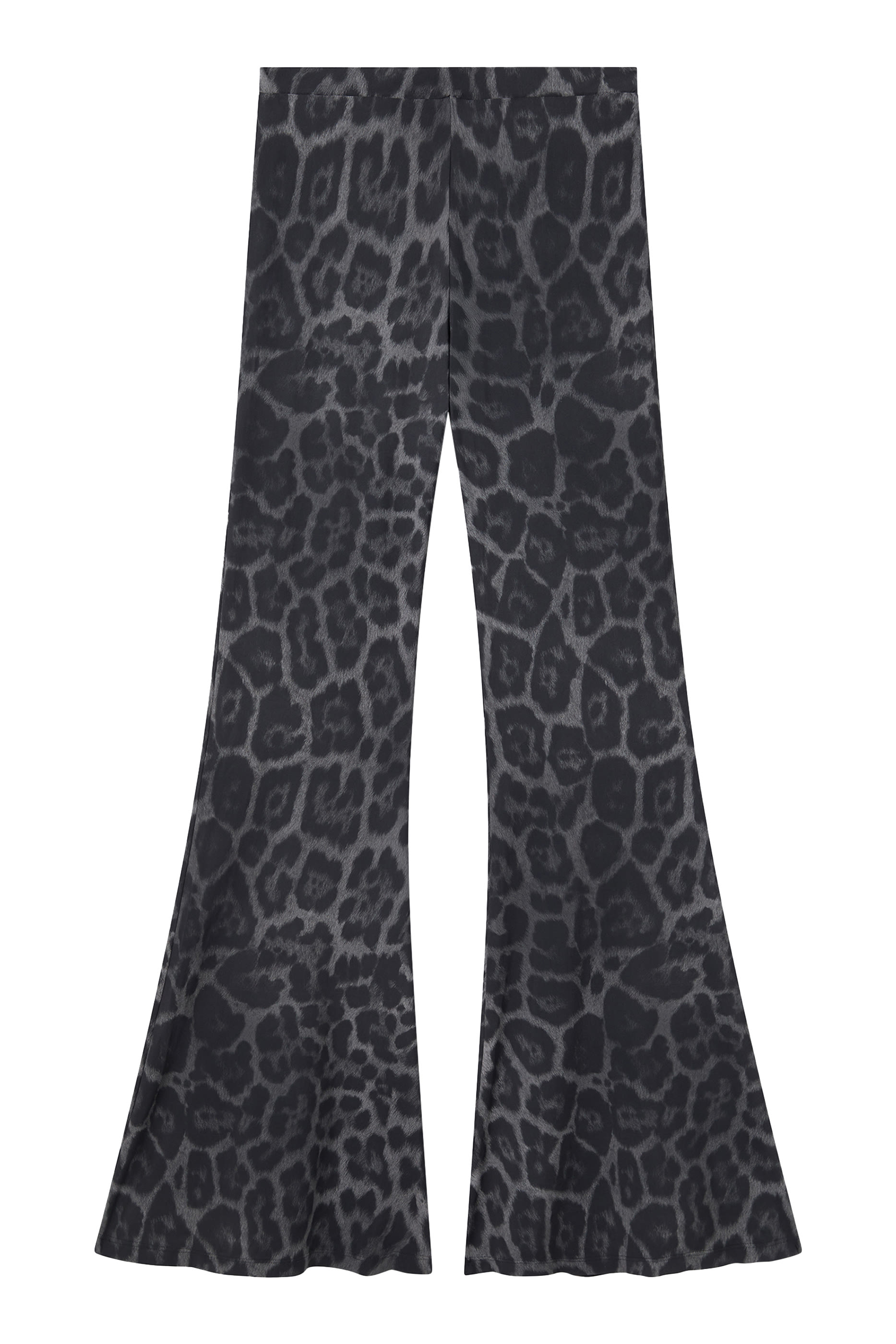 Leopard-Print Mid-Rise Flared Pants