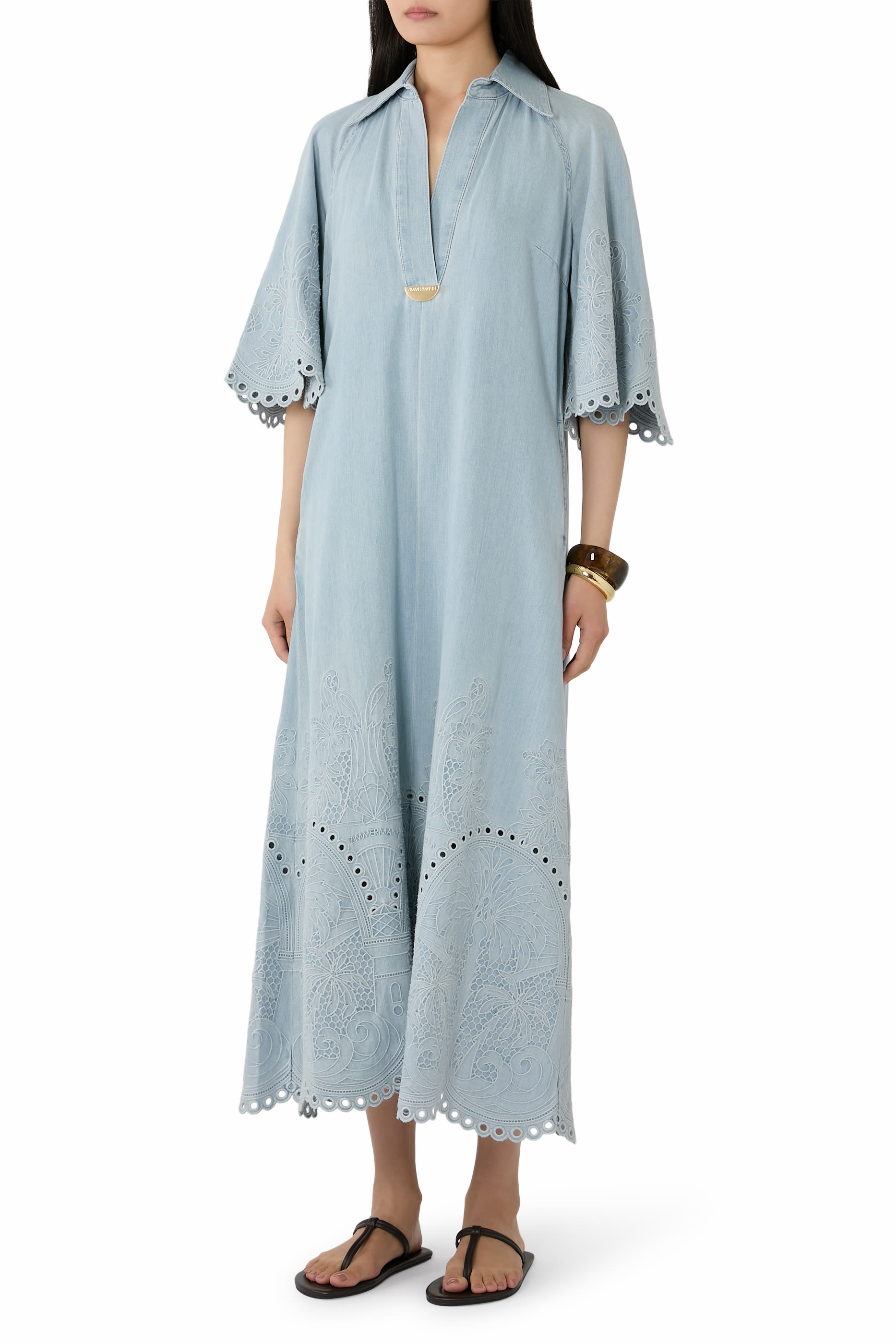 فستان داي لايت متوسط الطول دنيم