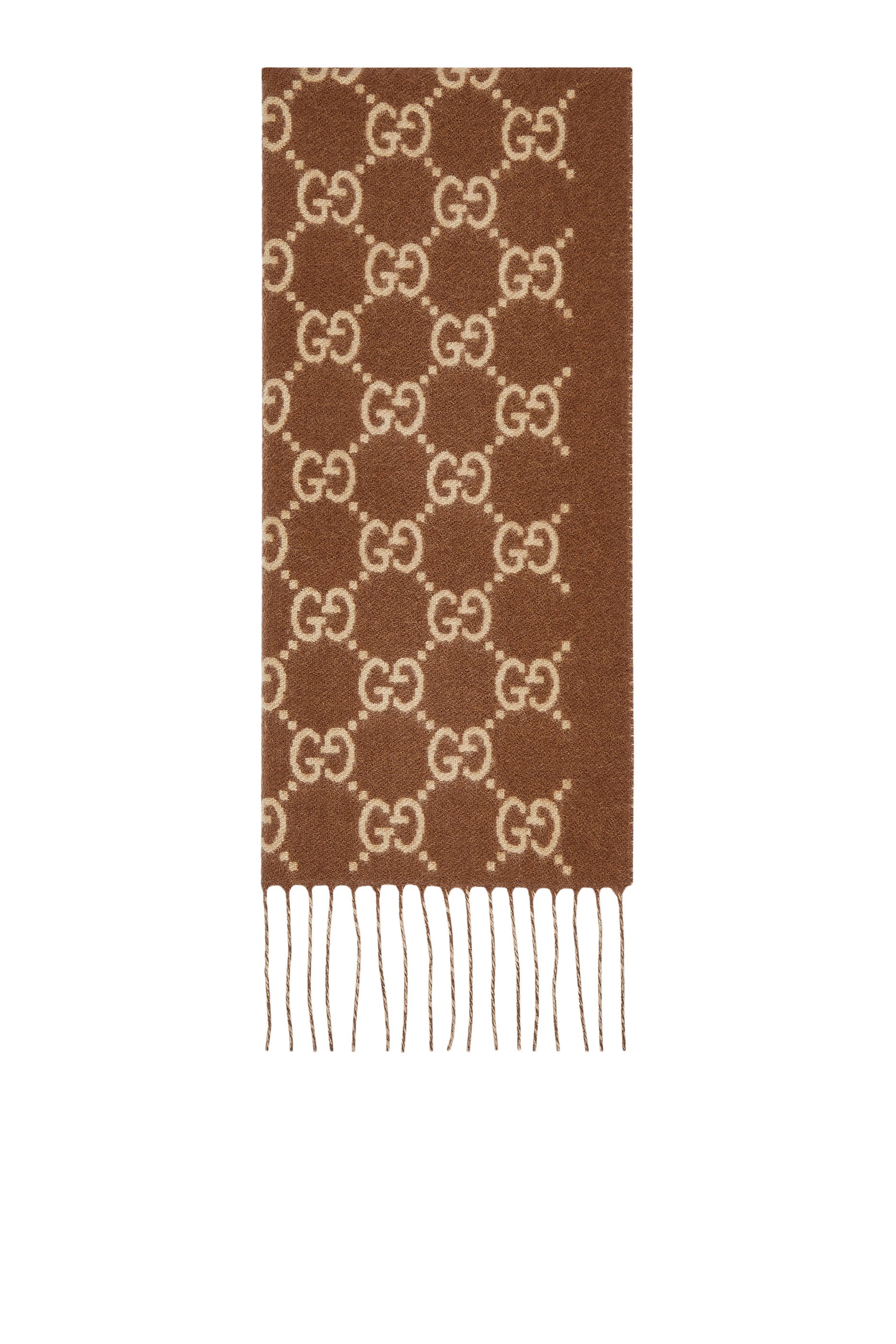 وشاح كشمير بنقشة حرفي شعار الماركة