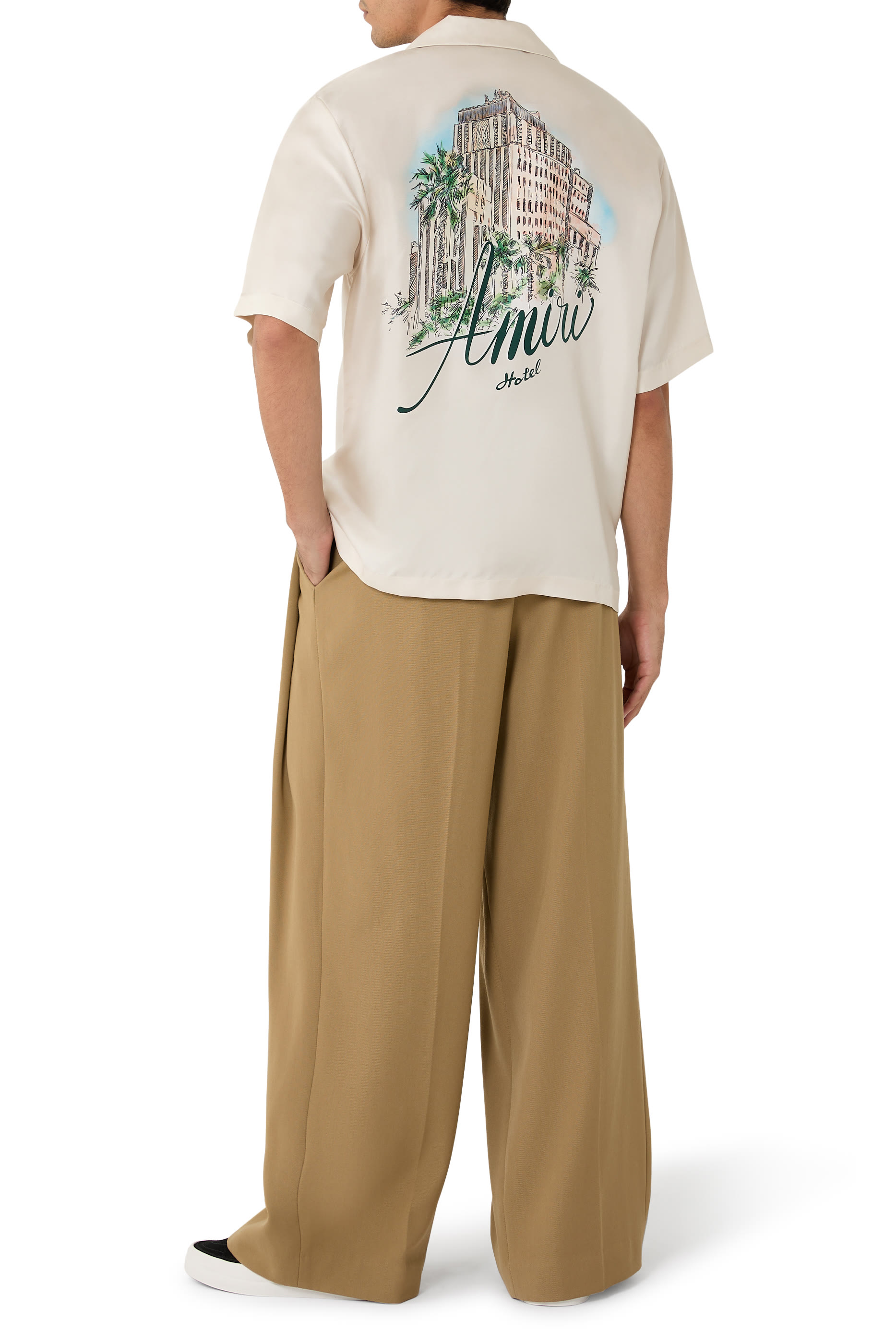 قميص بولينج بنقشة هوليوود