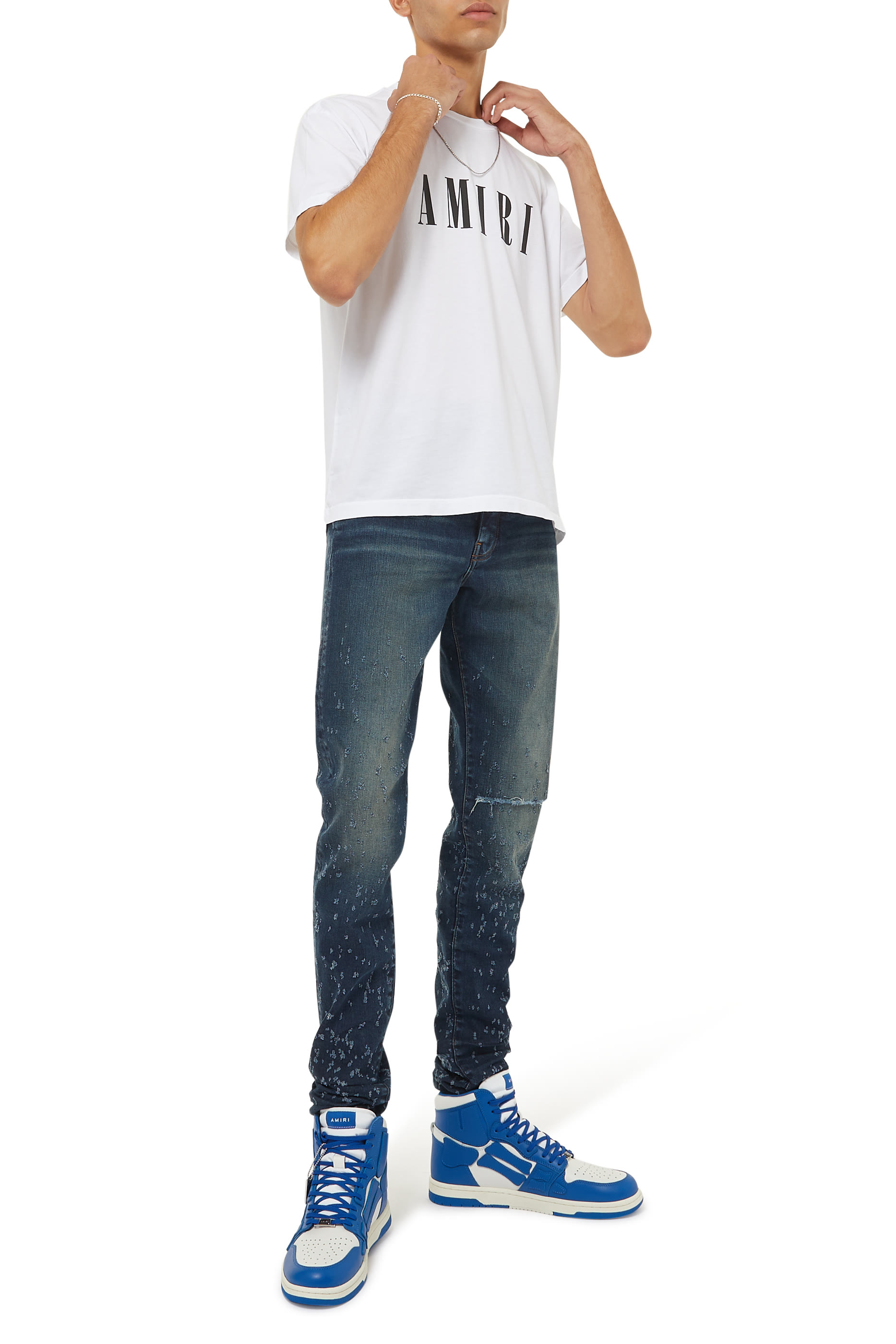 تي شيرت قطن بطبعة شعار الماركة