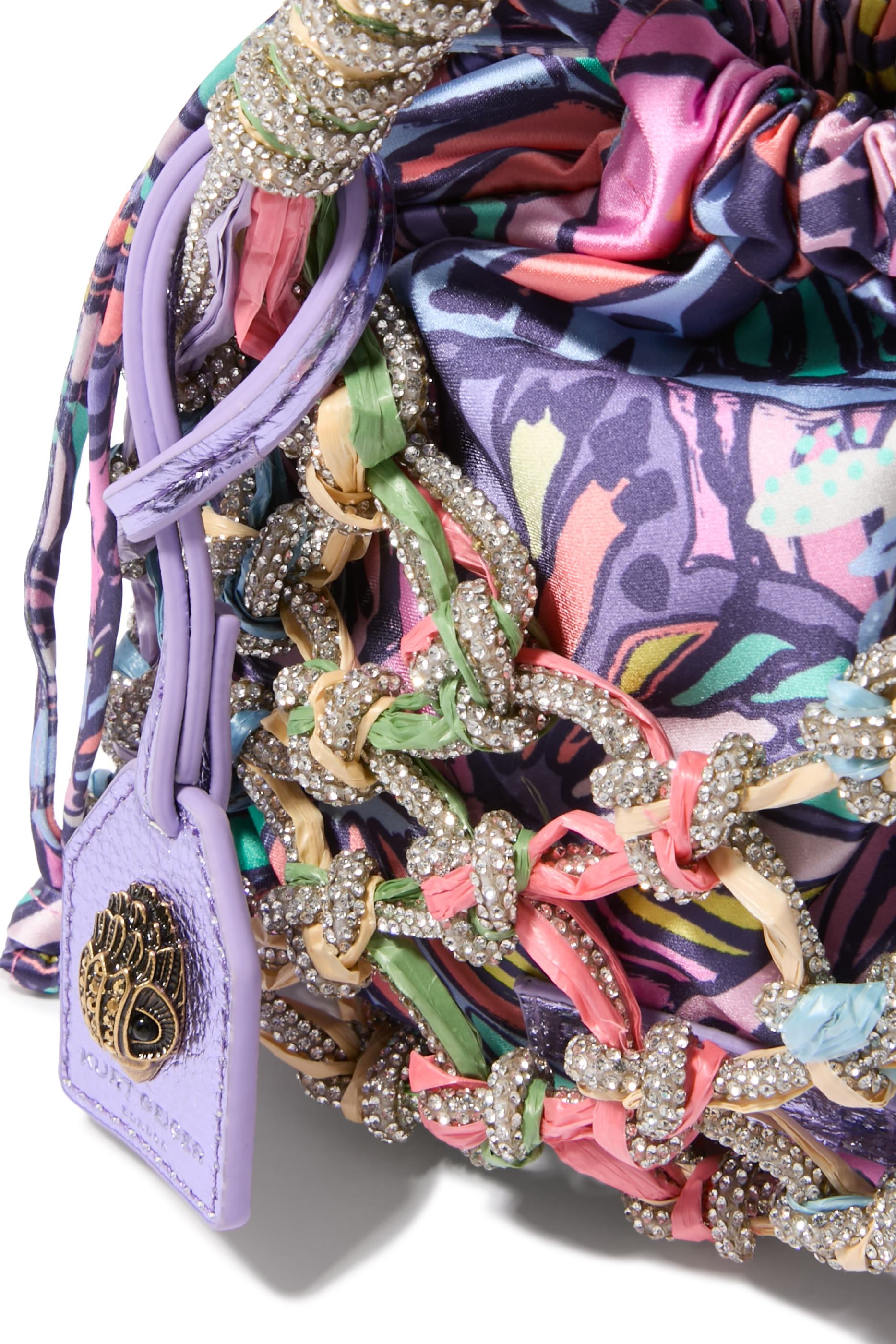 حقيبة مكرمية بكريستال