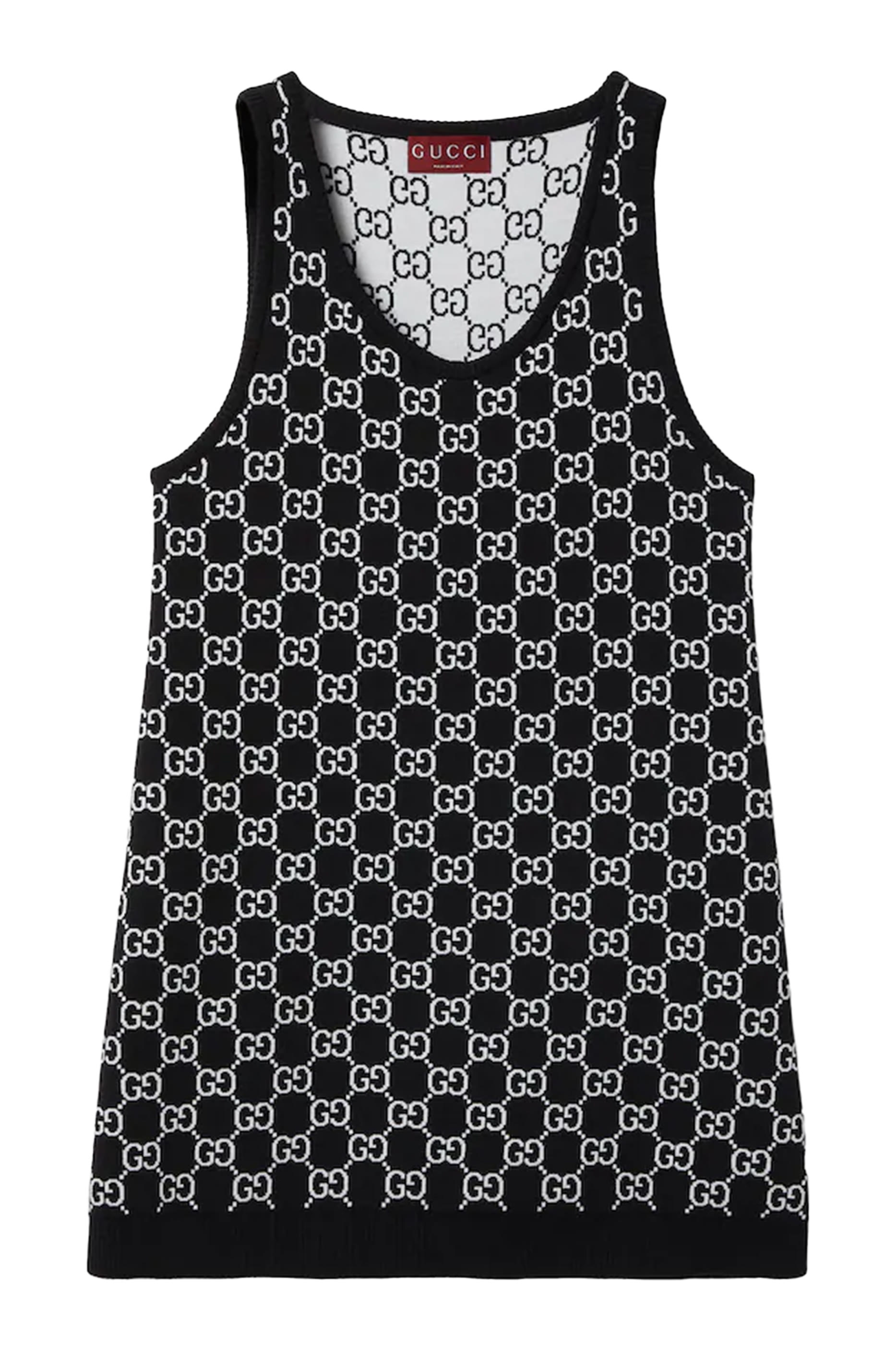 فستان قصير بنقشة حرفي شعار الماركة جاكار صوف