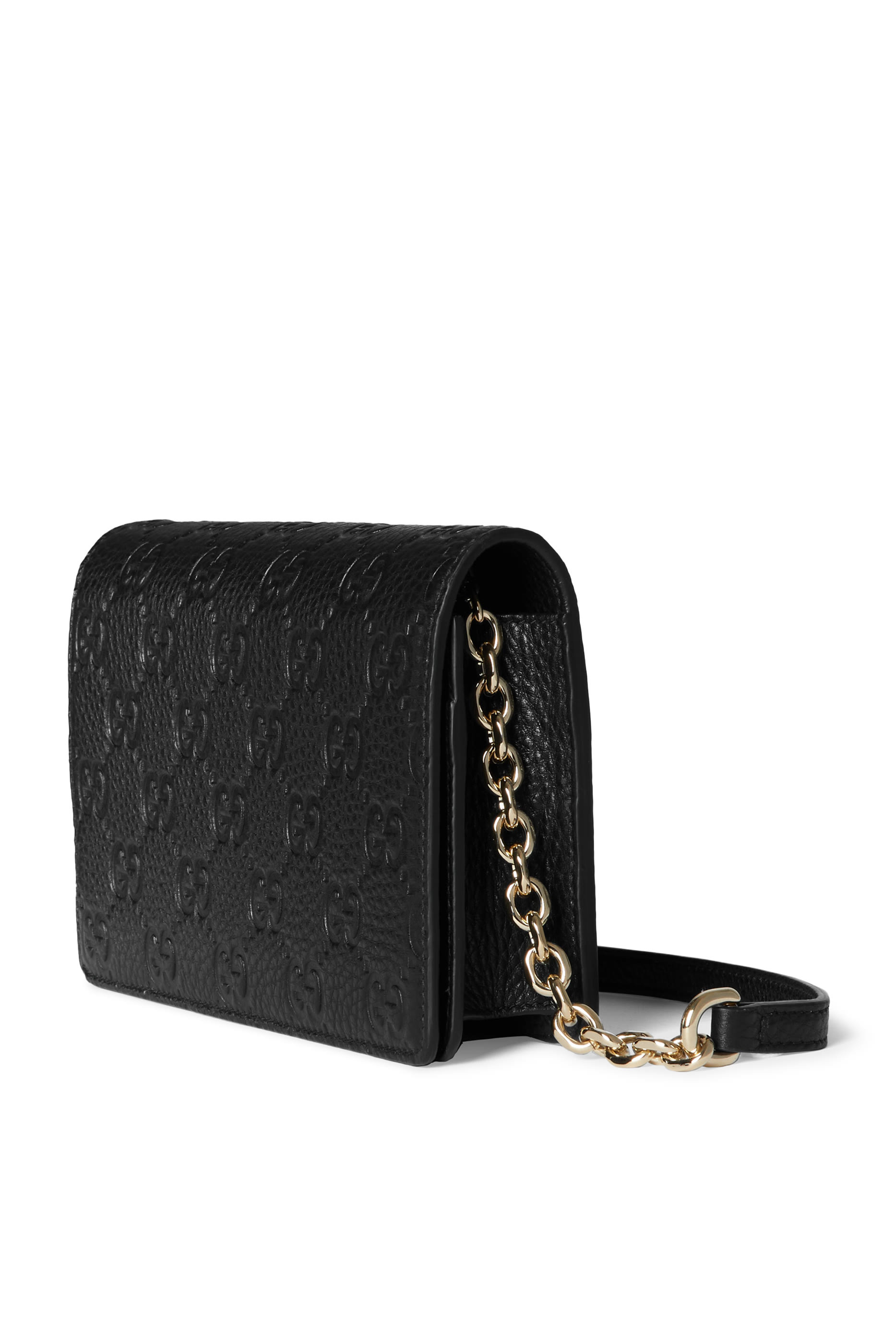 حقيبة كتف صغيرة بشعار الماركة جلد