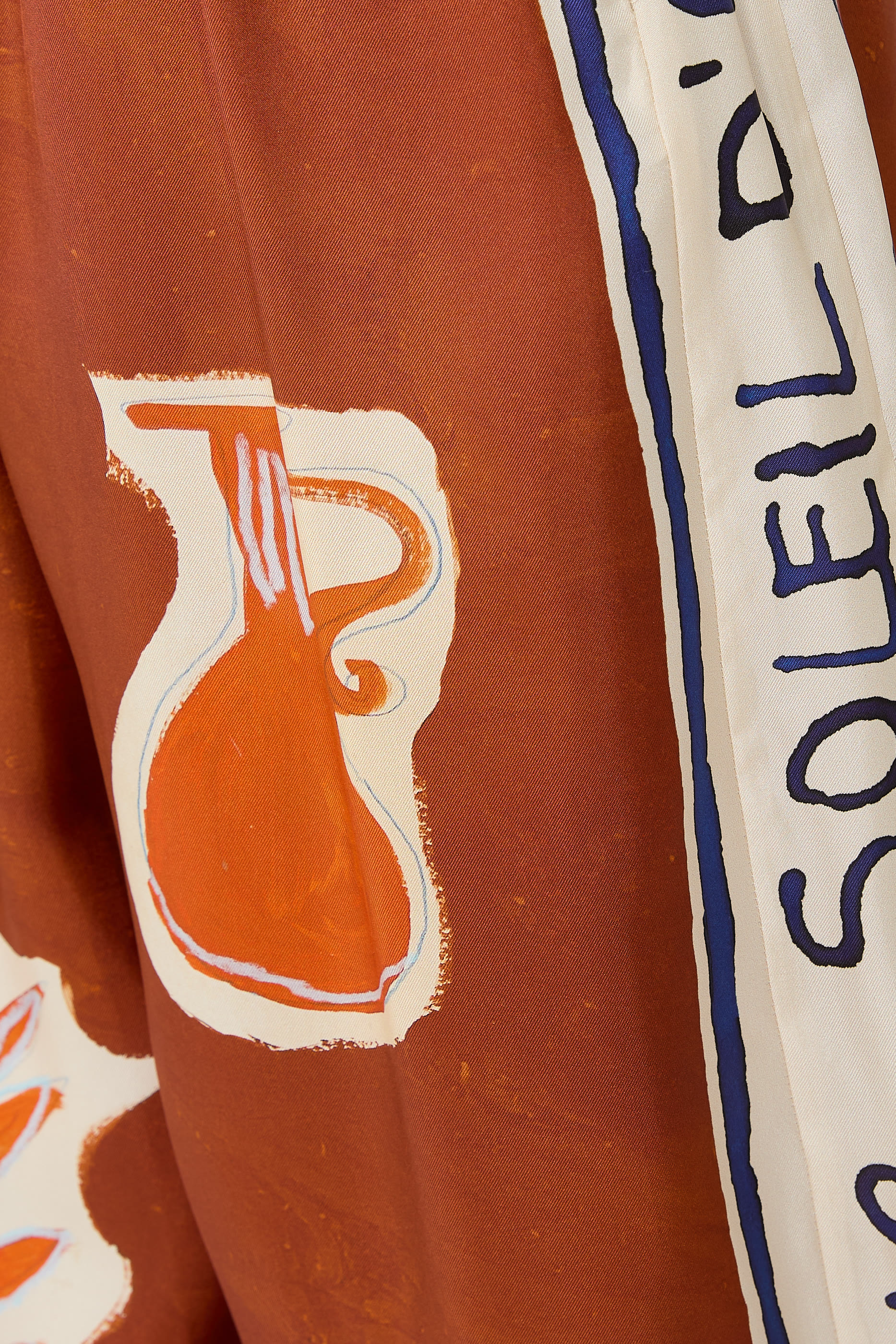 بنطال سولاي دامور بقصة ضيقة من الأسفل حرير