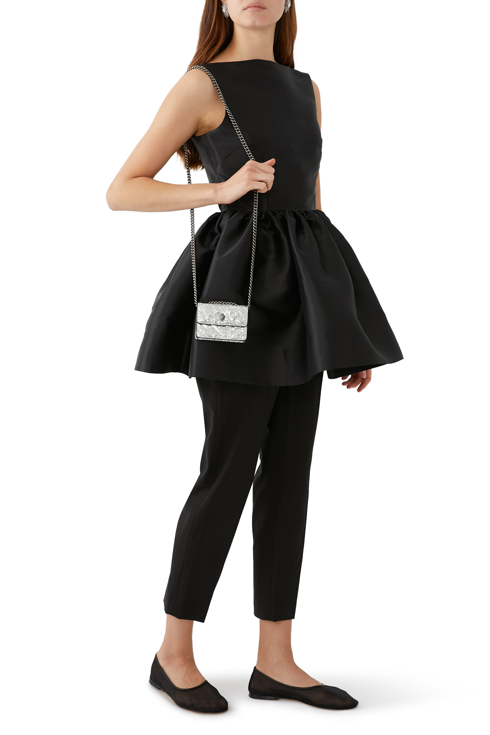 حقيبة كتف كينسينغتون صغيرة لامعة