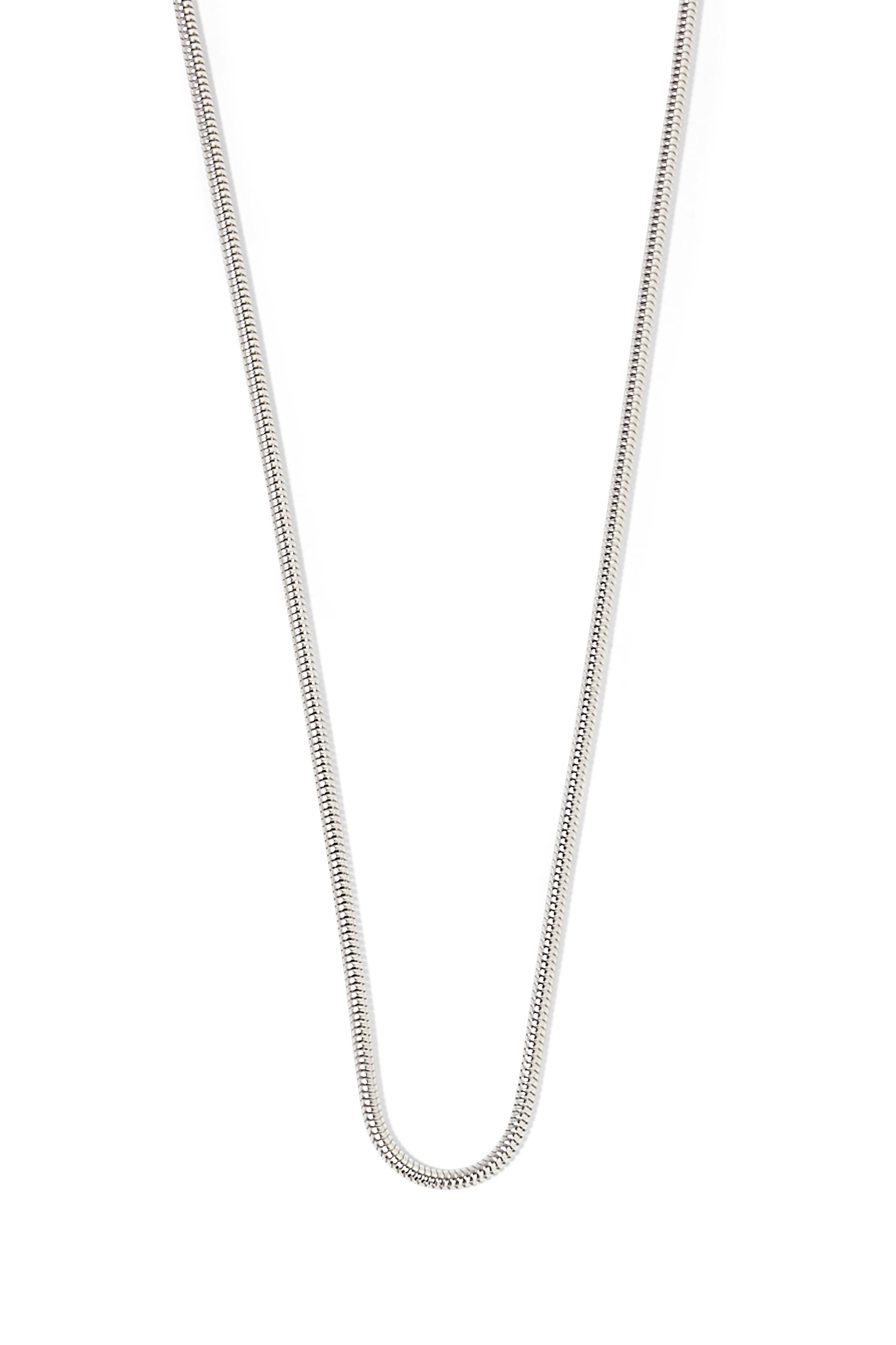 قلادة بسلسلة بتصميم أفعى فضة إسترلينية