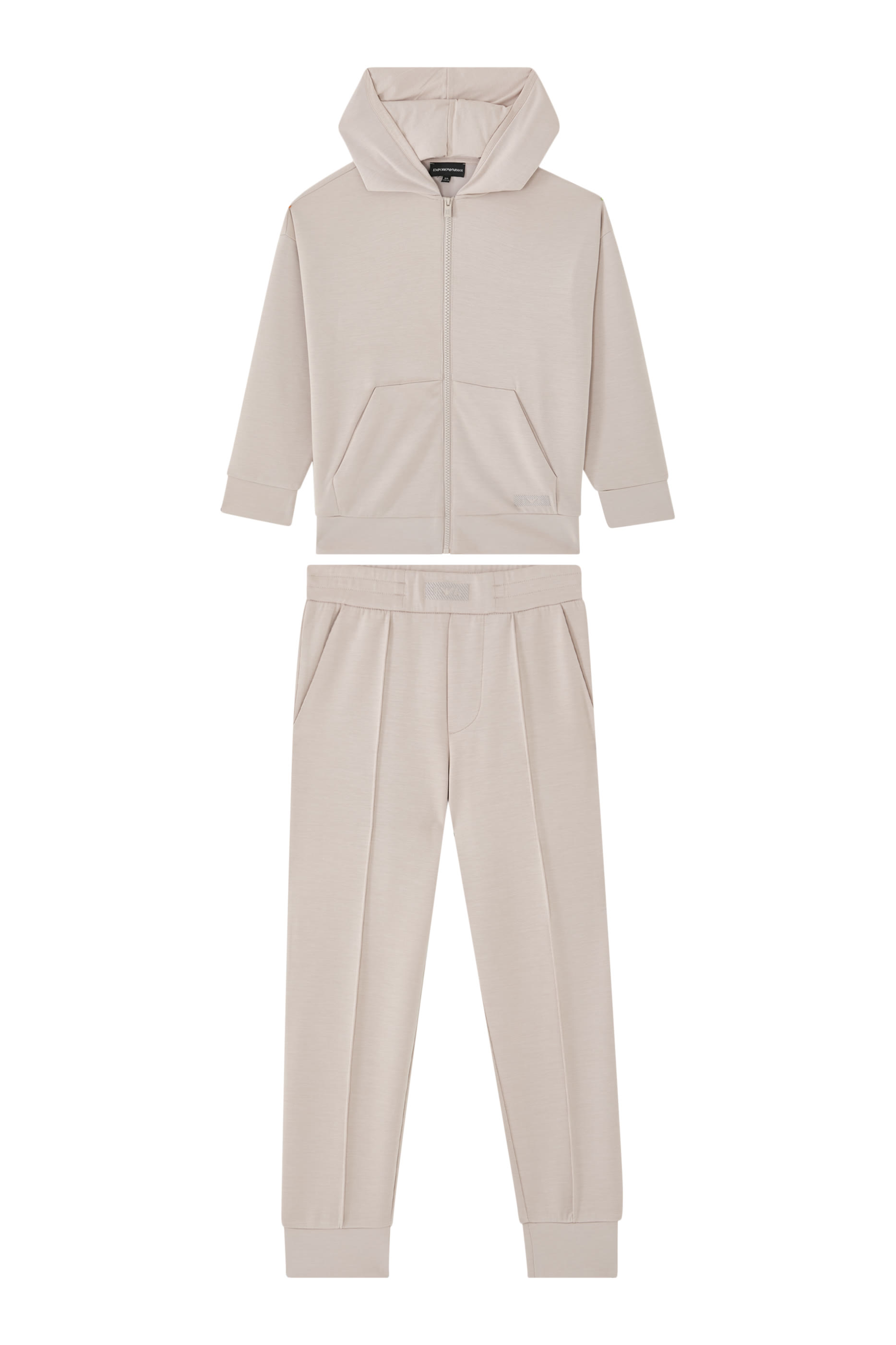 طقم سويت شيرت بسحاب وبنطال رياضي للأطفال