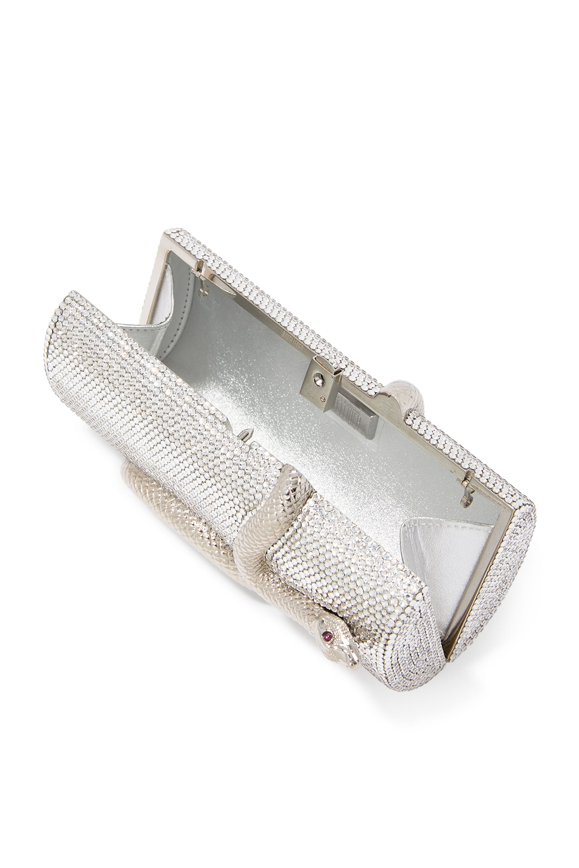 كلاتش سبايرل بنقشة أفعى مرصع بركريستال