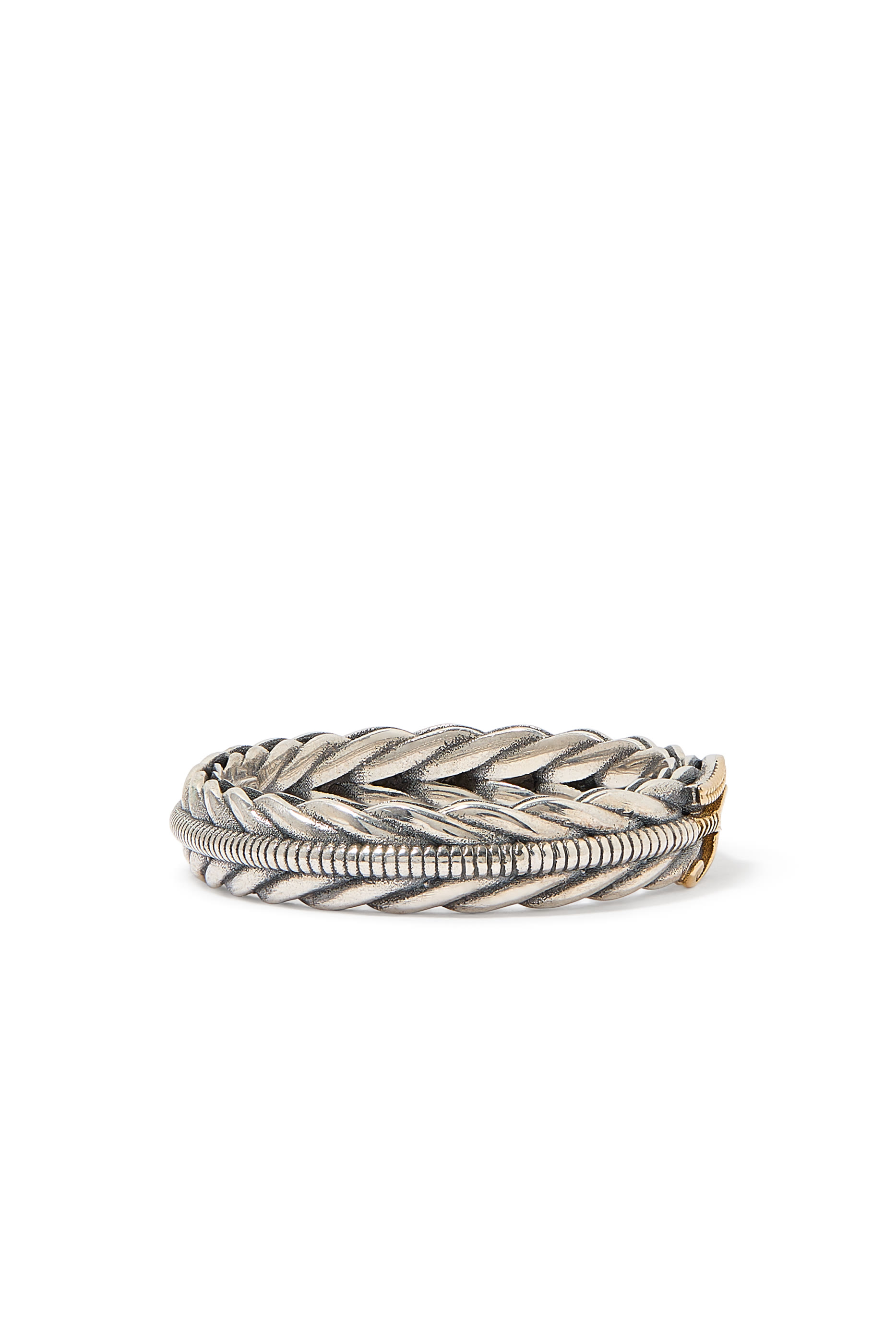 خاتم خاتم عين حورس، فضة استرلينية وذهب أصفر عيار 18