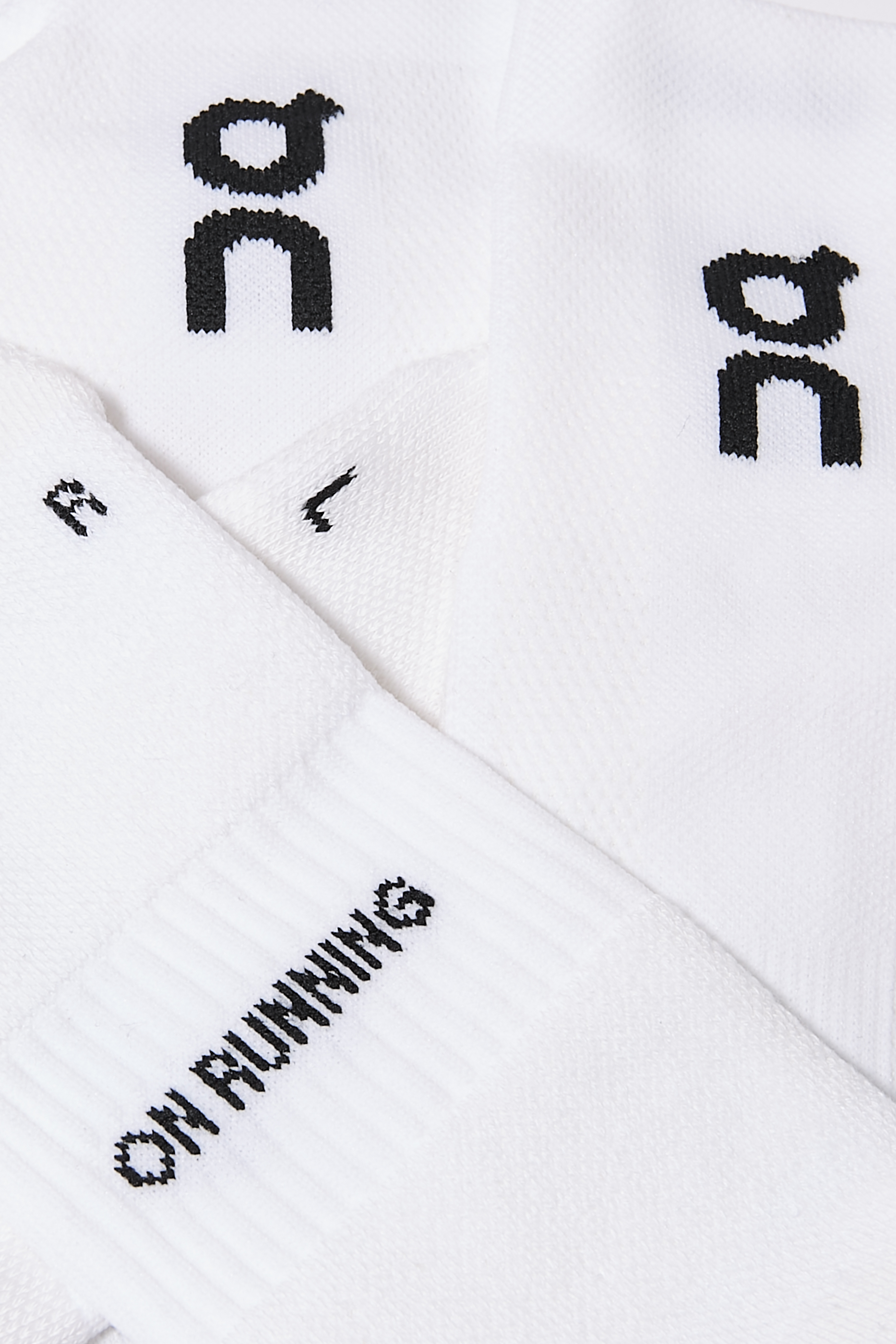 طقم جوارب متوسطة الطول بشعار الماركة للجري، عبوة من زوجين