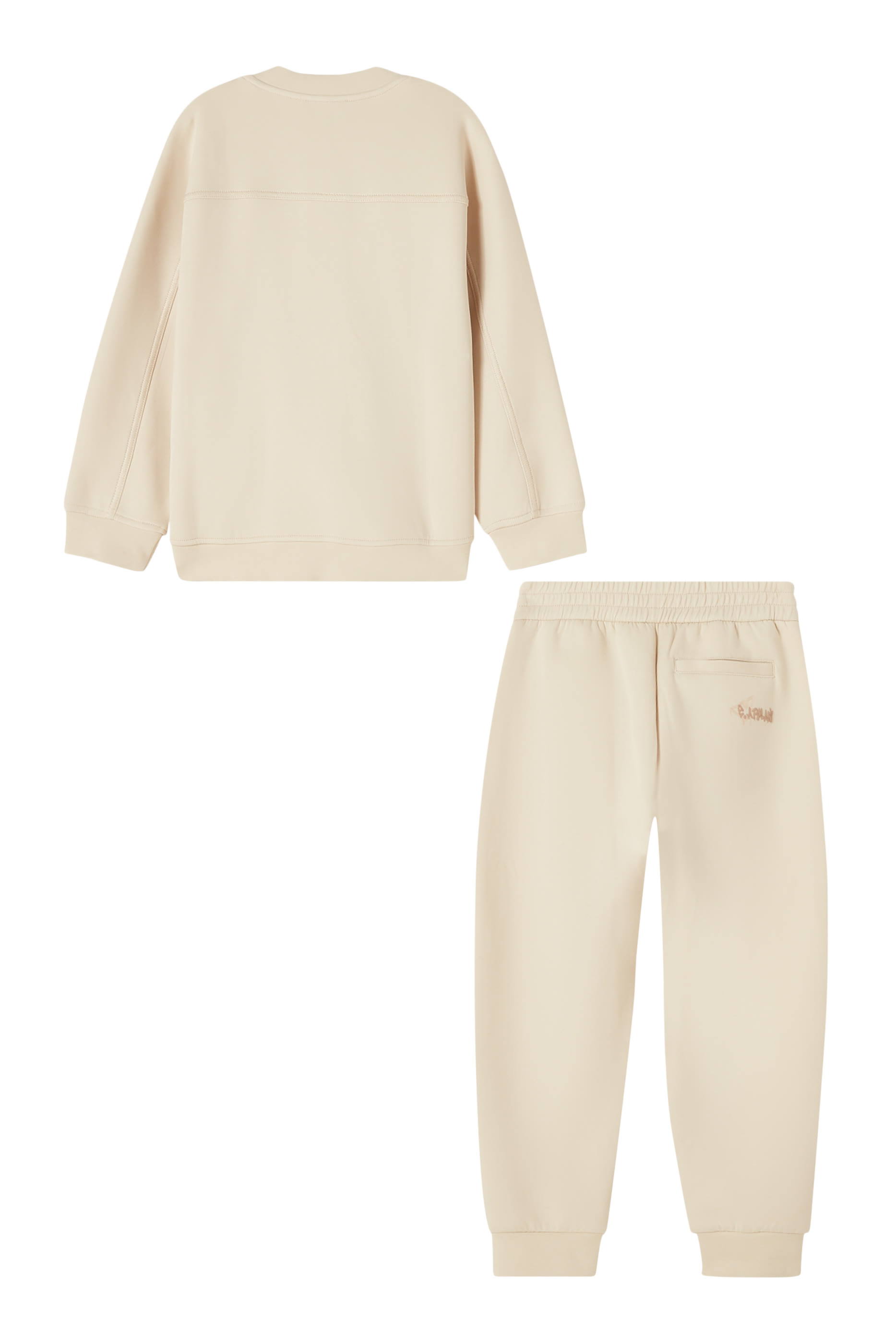 طقم بدلة رياضية بسحاب وشعار الماركة للأطفال