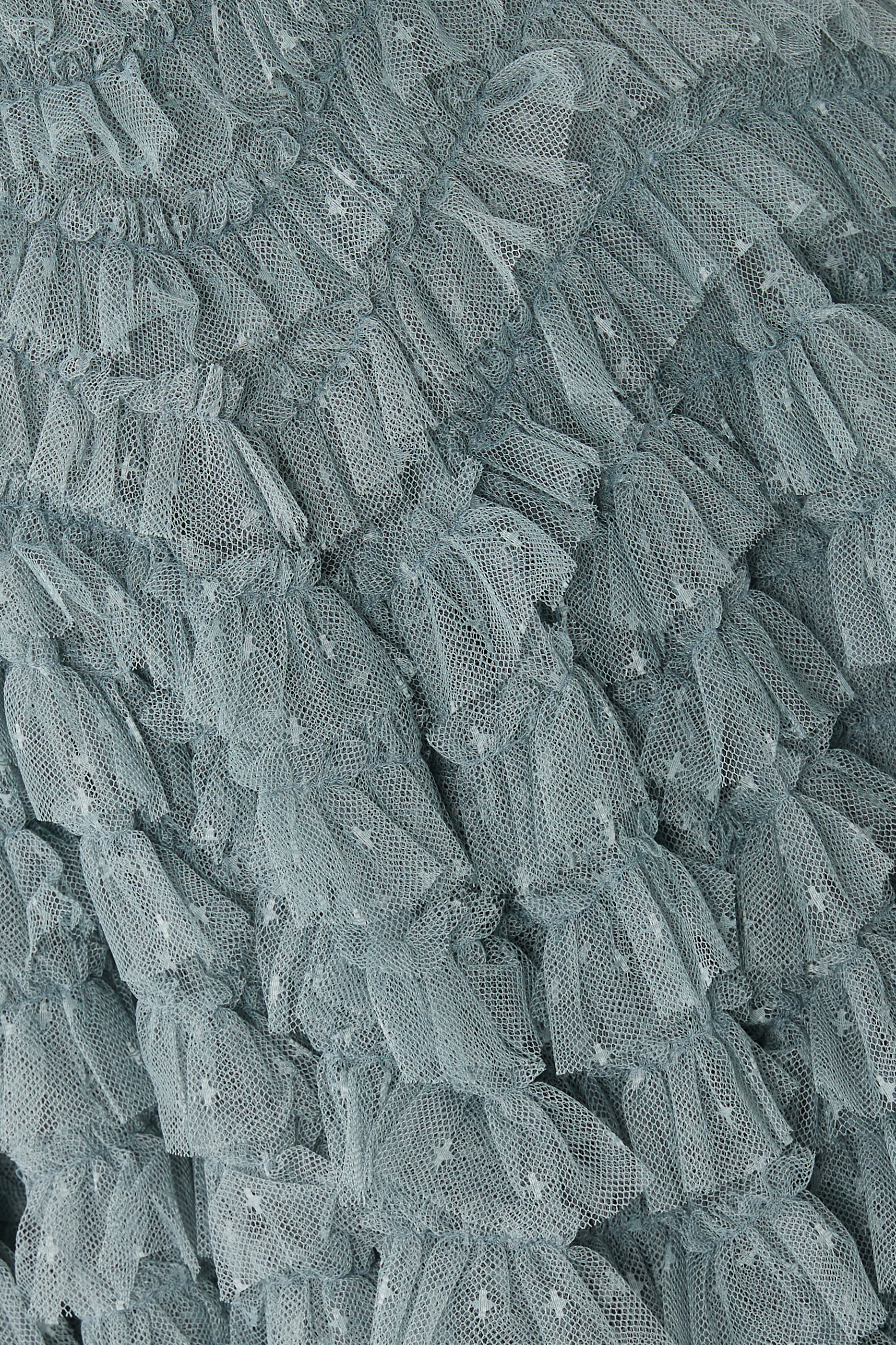 فستان سهرة هاتي بطول الكاحل بكشكش وبلا حملات فستان سهرة هاتي بطول الكاحل بكشكش وبلا حملات