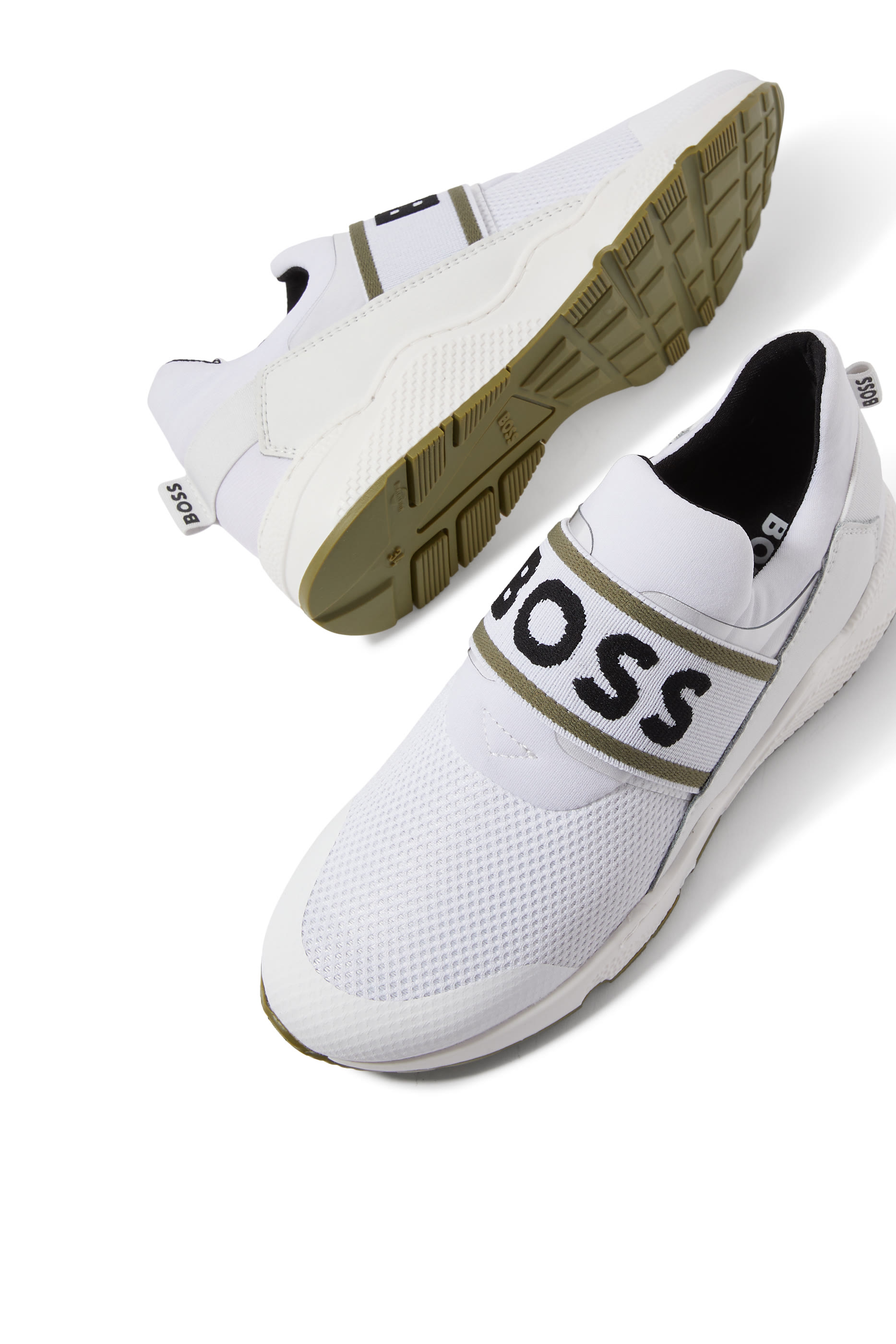 سنيكرز جلد وقماش شبكي للأطفال