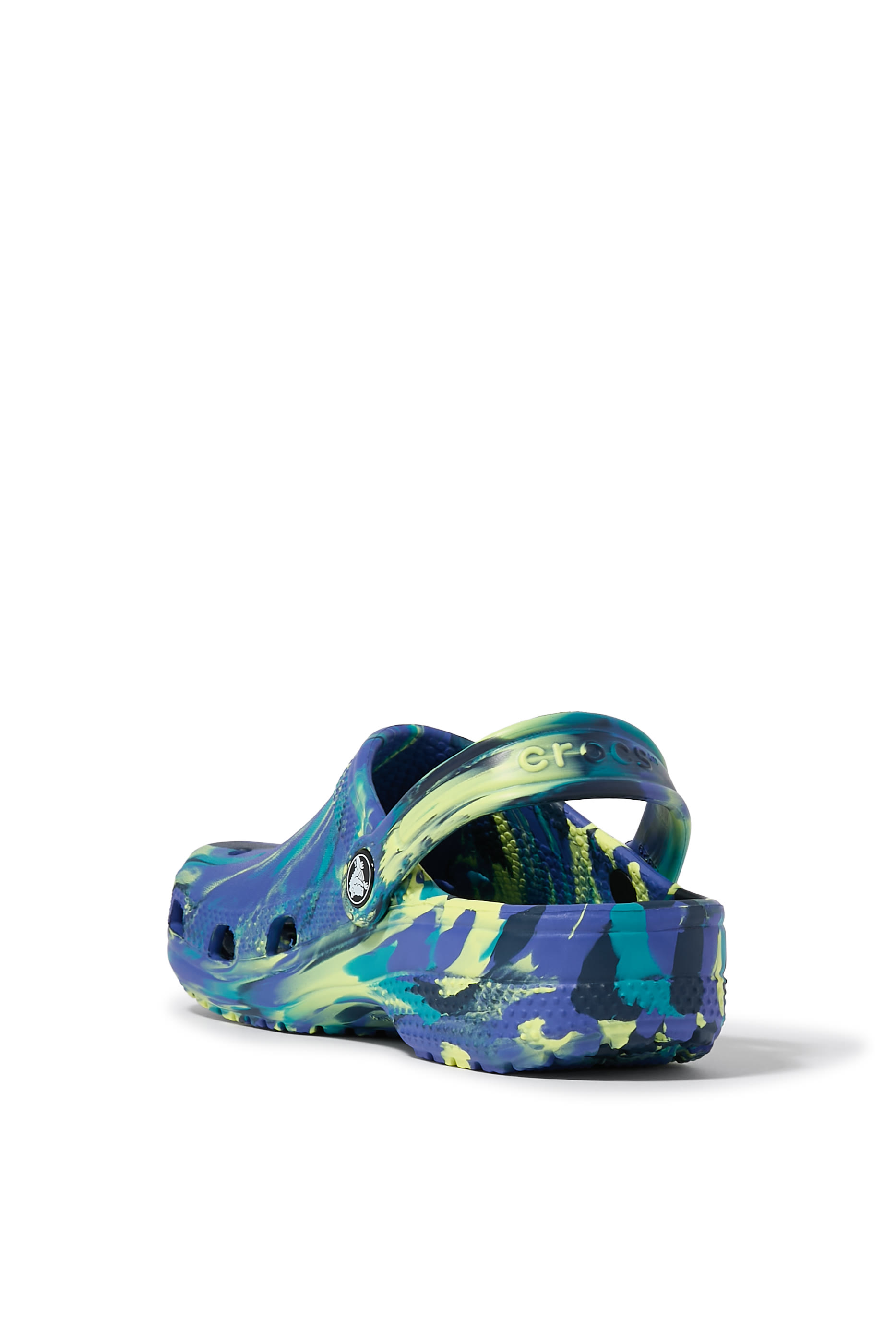 حذاء مفتوح من الخلف كلاسيكي بطبعة رخامية للأطفال