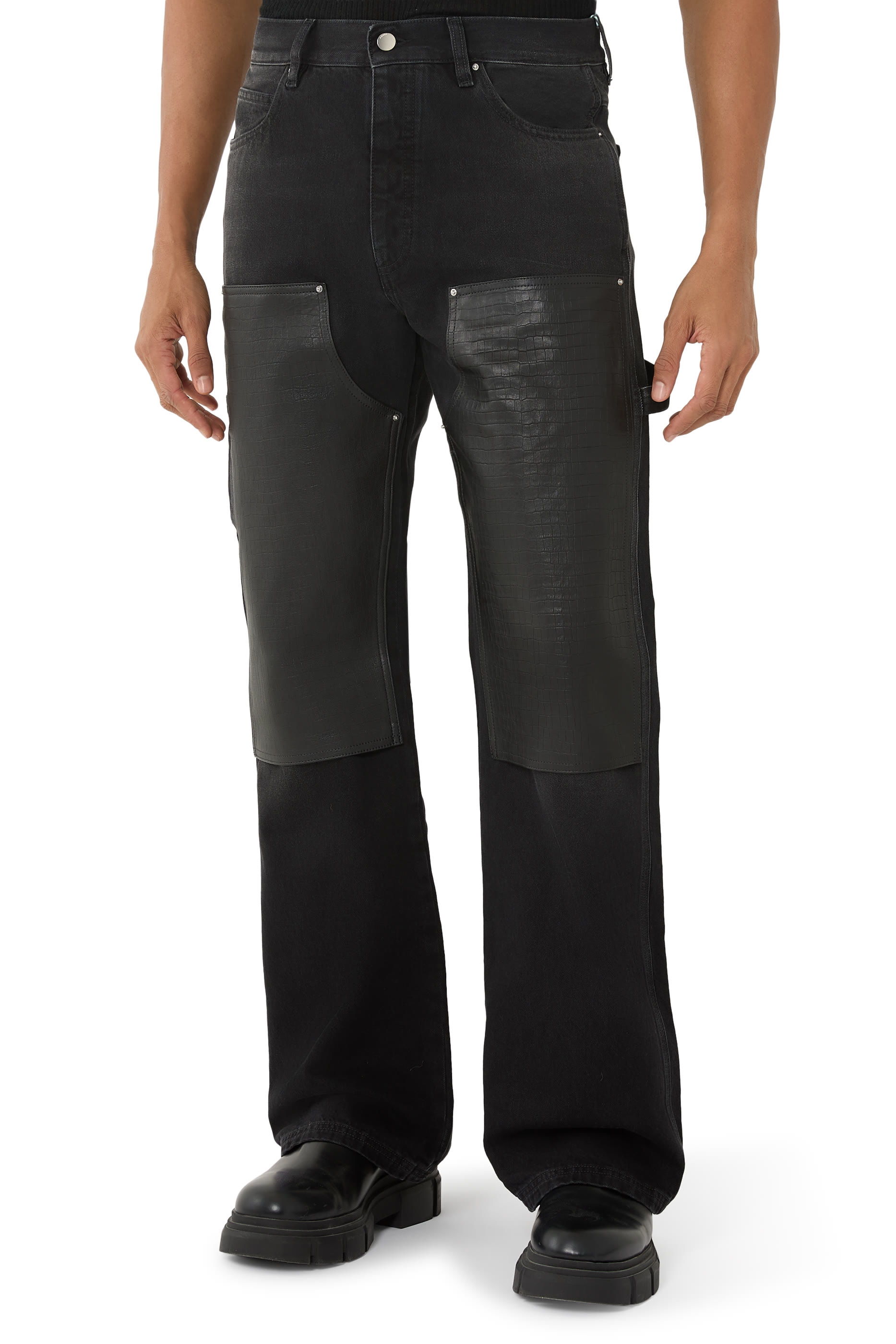 بنطال جينز كاربنتر بنقشة جلد التمساح