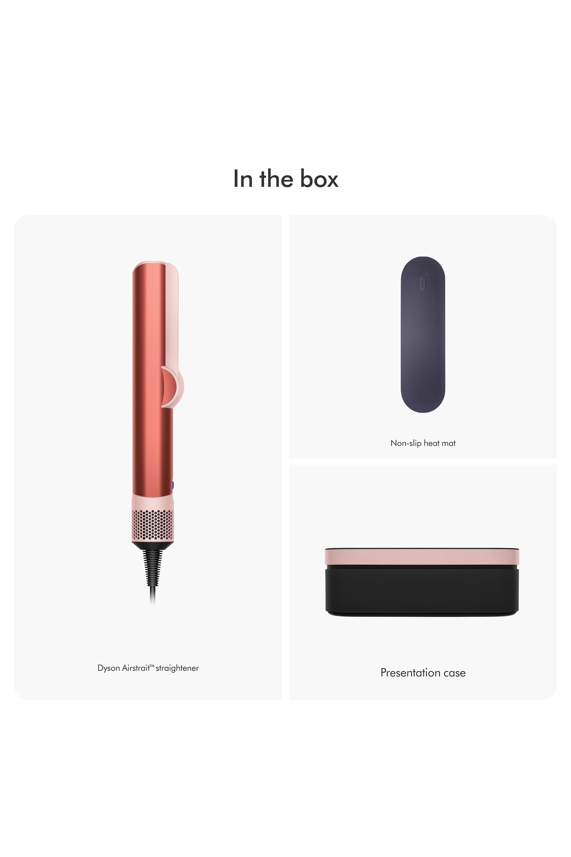 مكواة فرد شعر ايرستريت برونزي فراولي/وردي فاتح