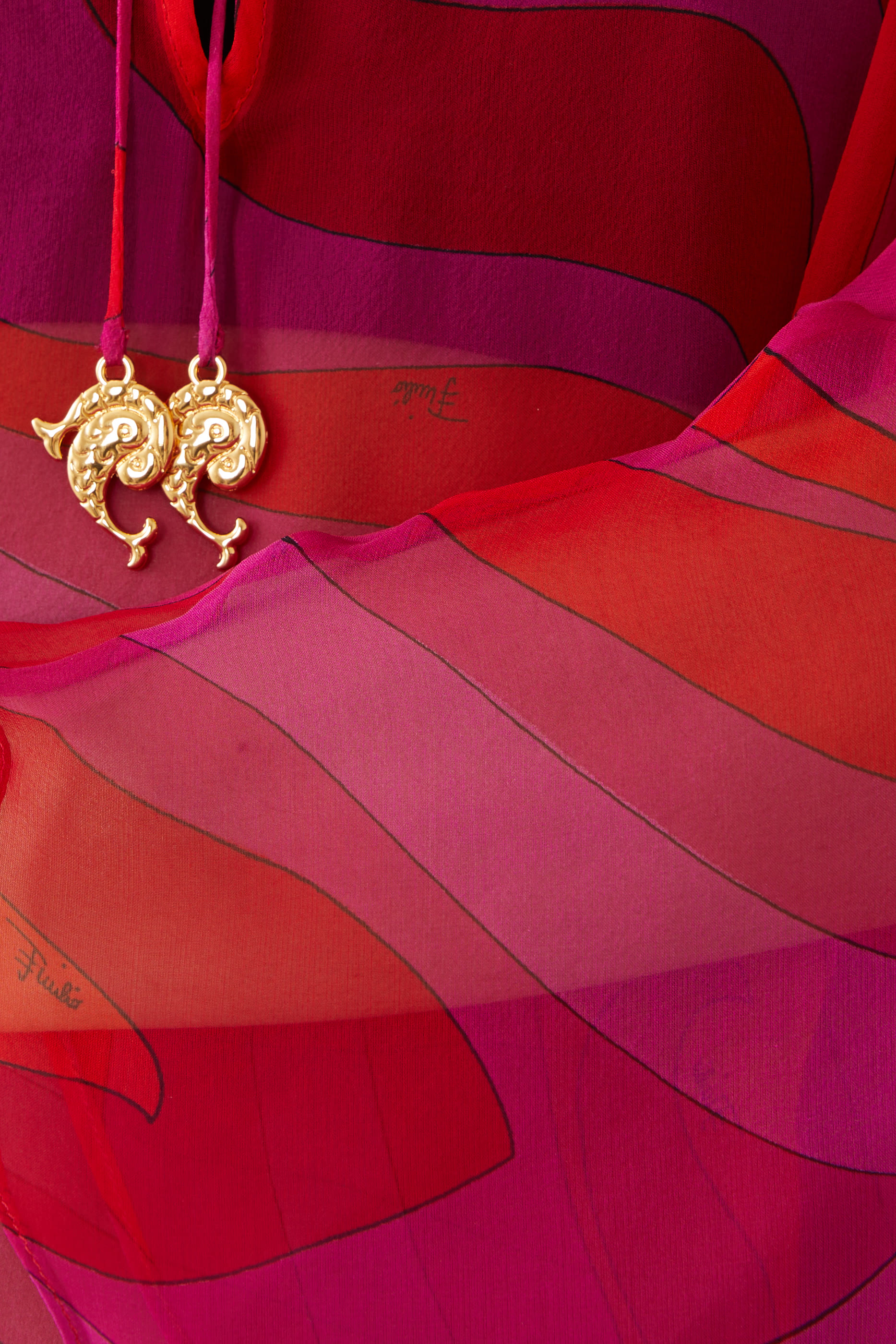 قفطان حرير بنقشة مارمو