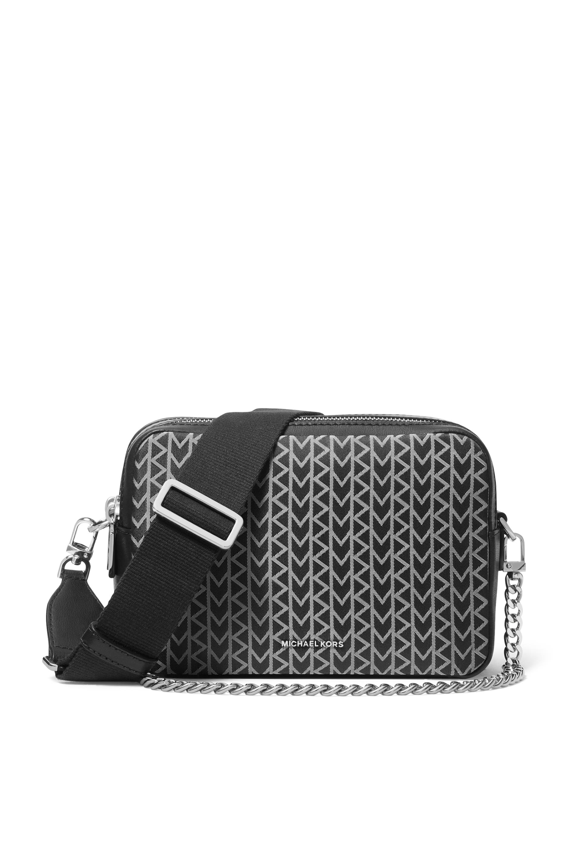Bryant Logo Jacquard Camera Crossbody Bag