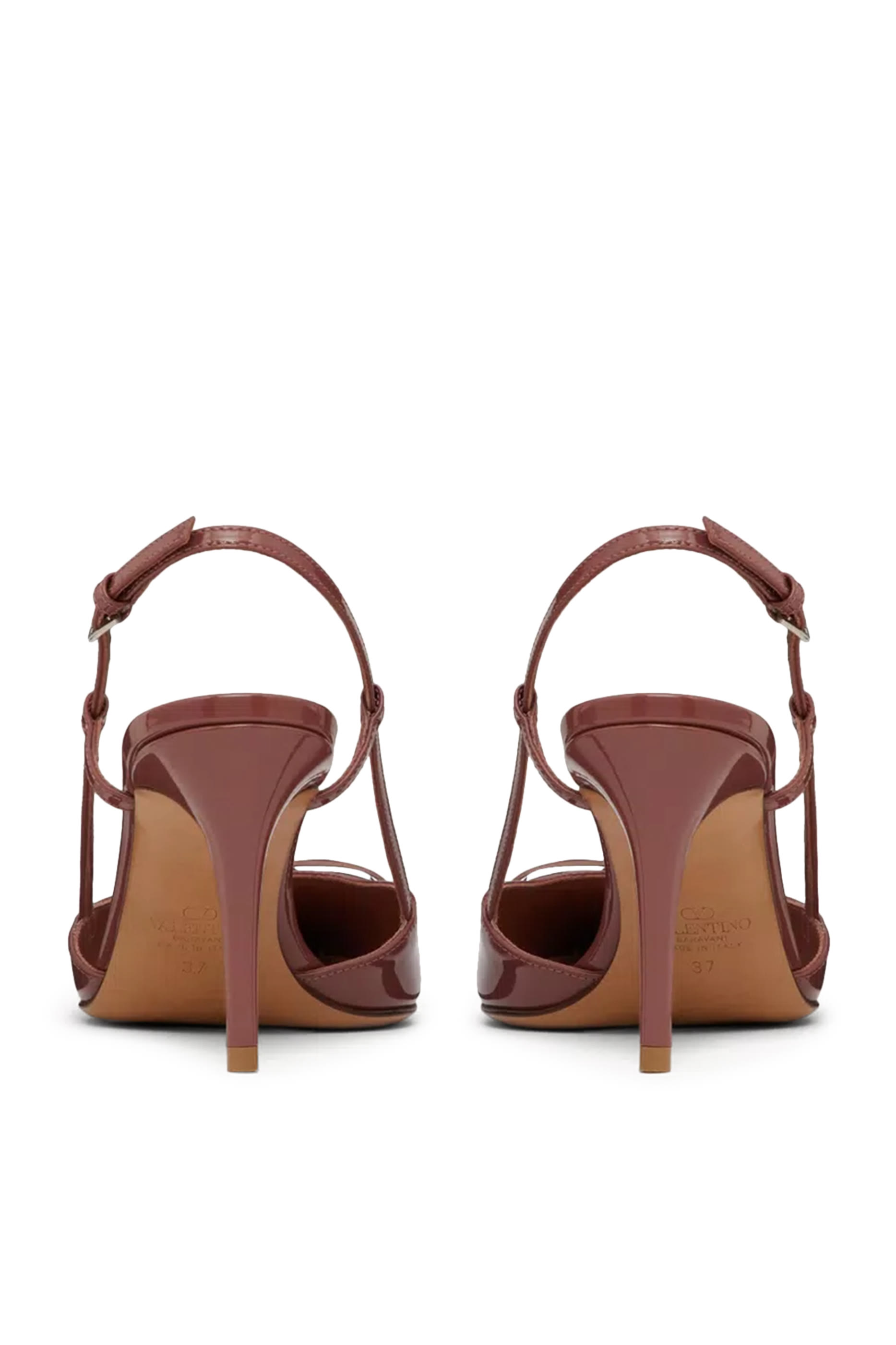 حذاء كلاسيكي 80 بسير خلفي وشعار الماركة جلد لامع