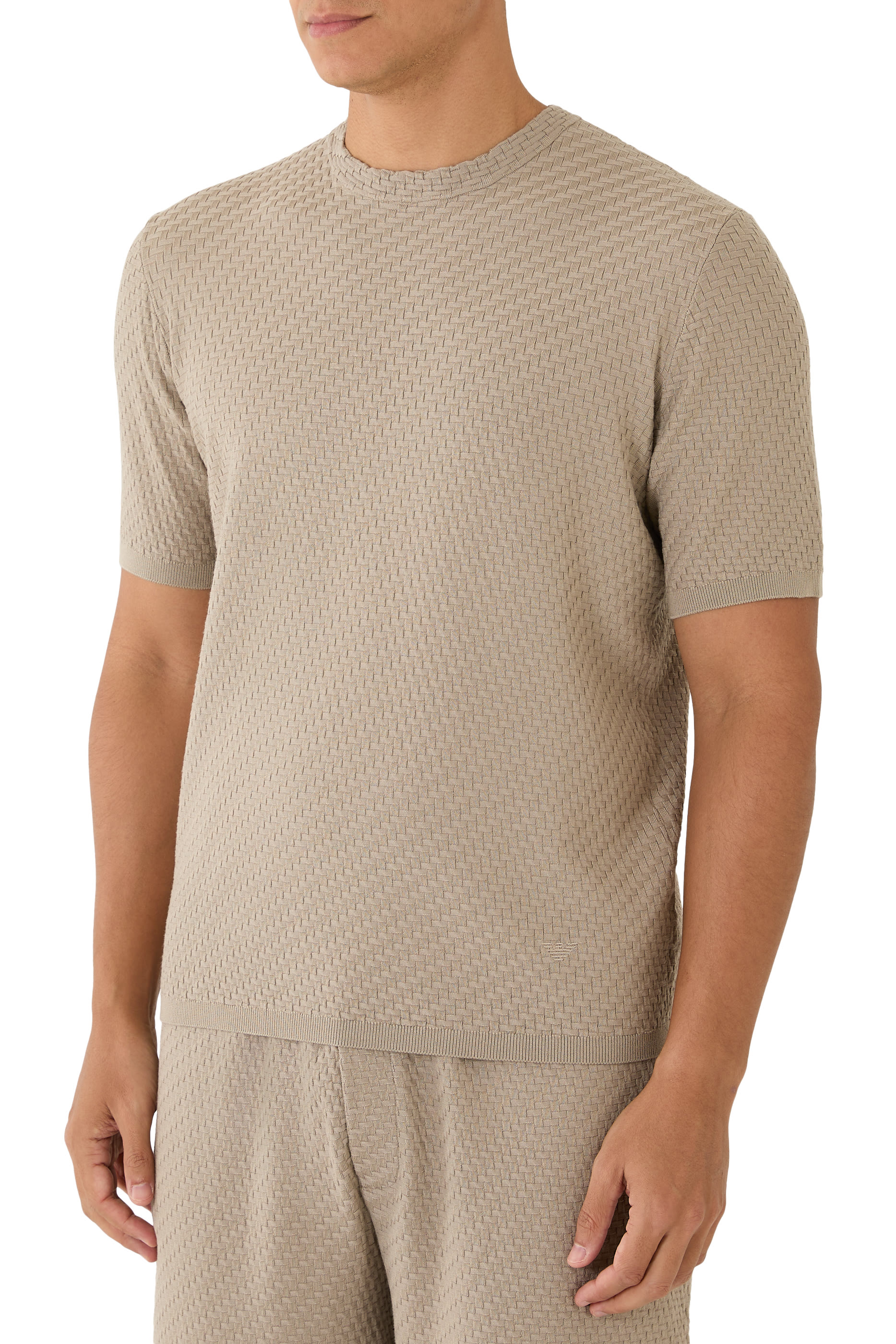 سترة صوف عضوي بارز الملمس