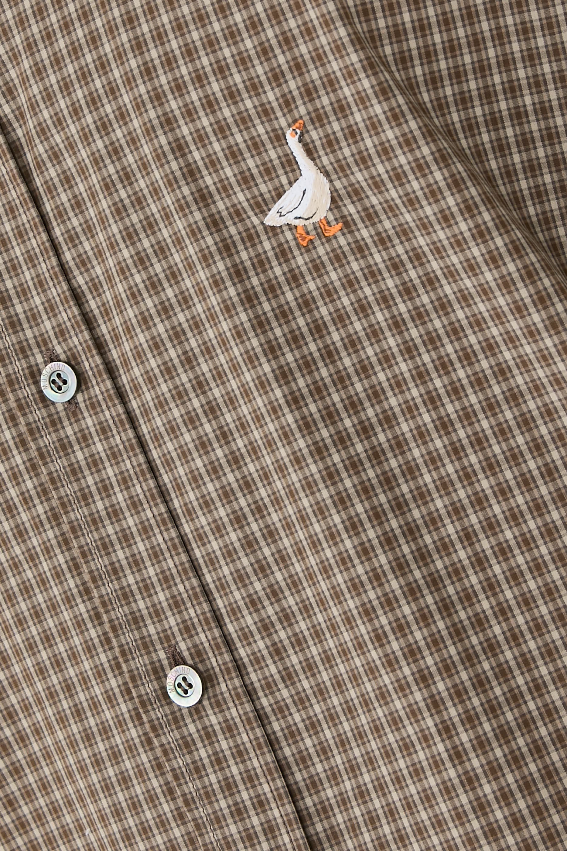 قميص بتطريز إوزة بوبلين