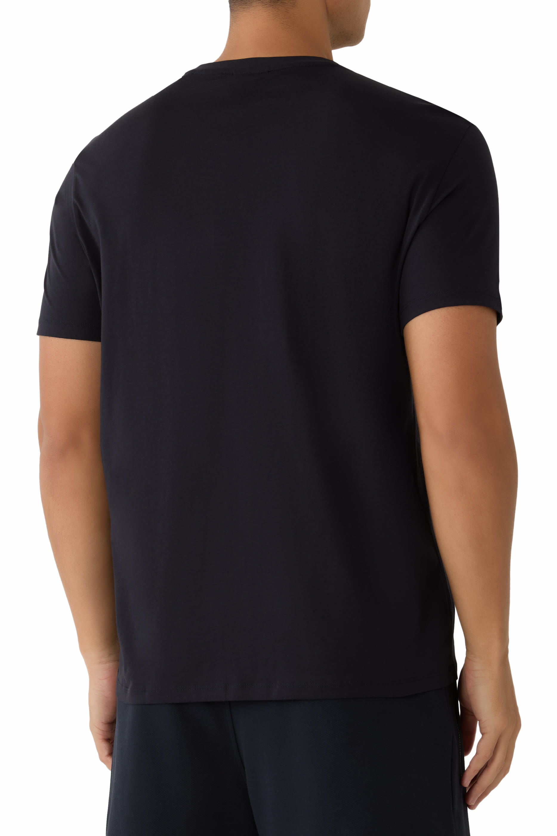 تيشيرت بشعار الماركة قطن جرسيه