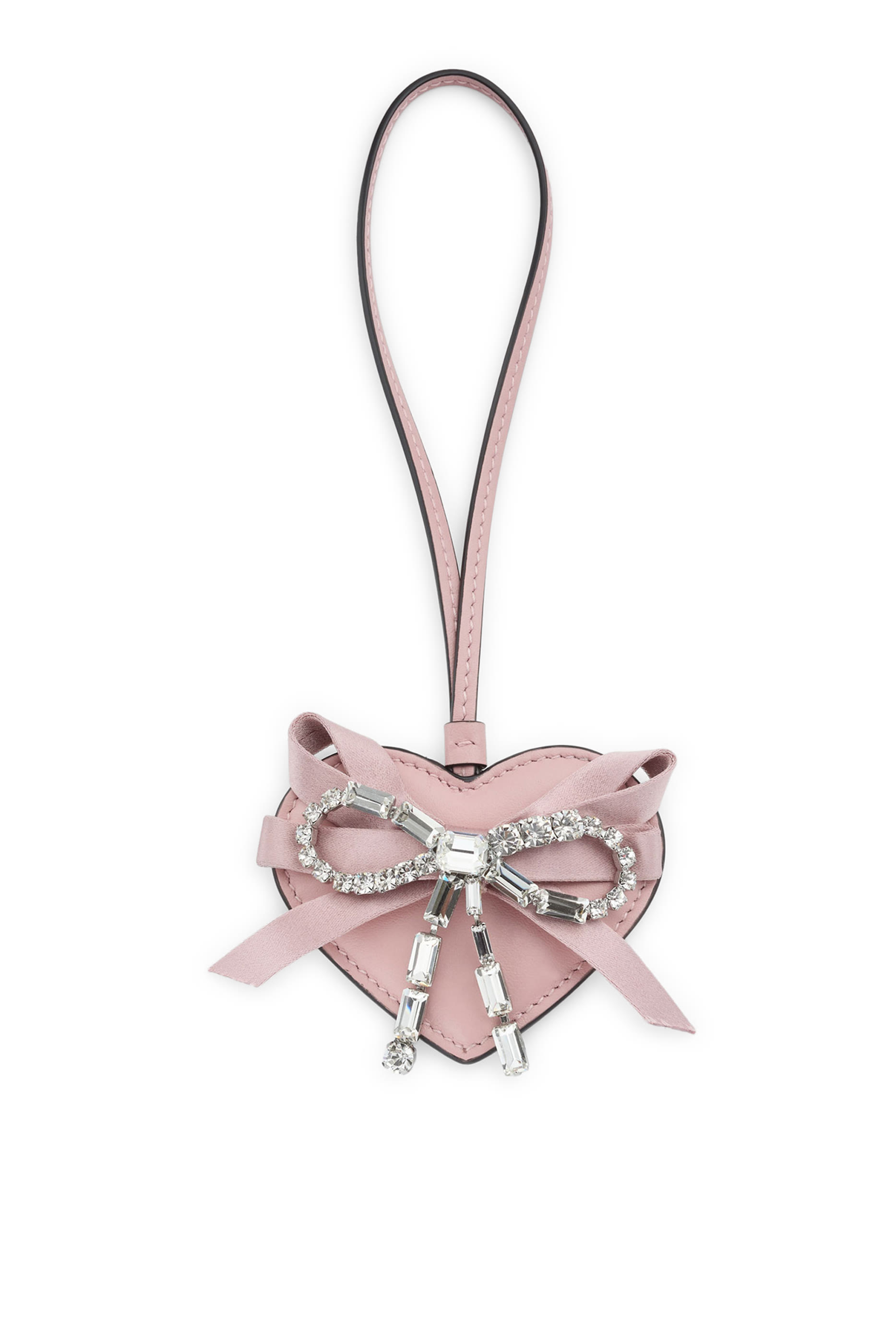 حلية حقيبة بتصميم قلب بفيونكة