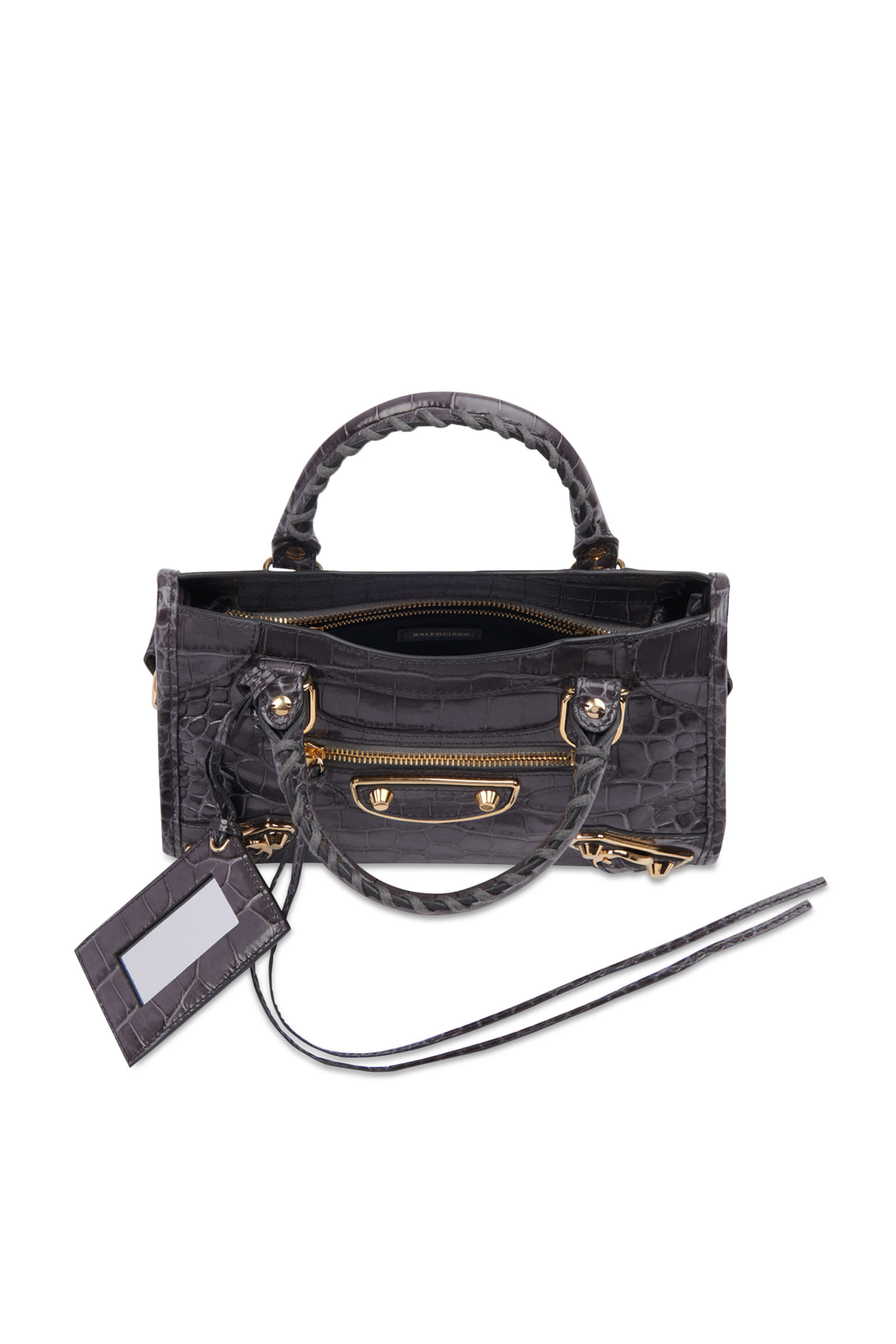 حقيبة سيتي صغيرة بحافة لامعة