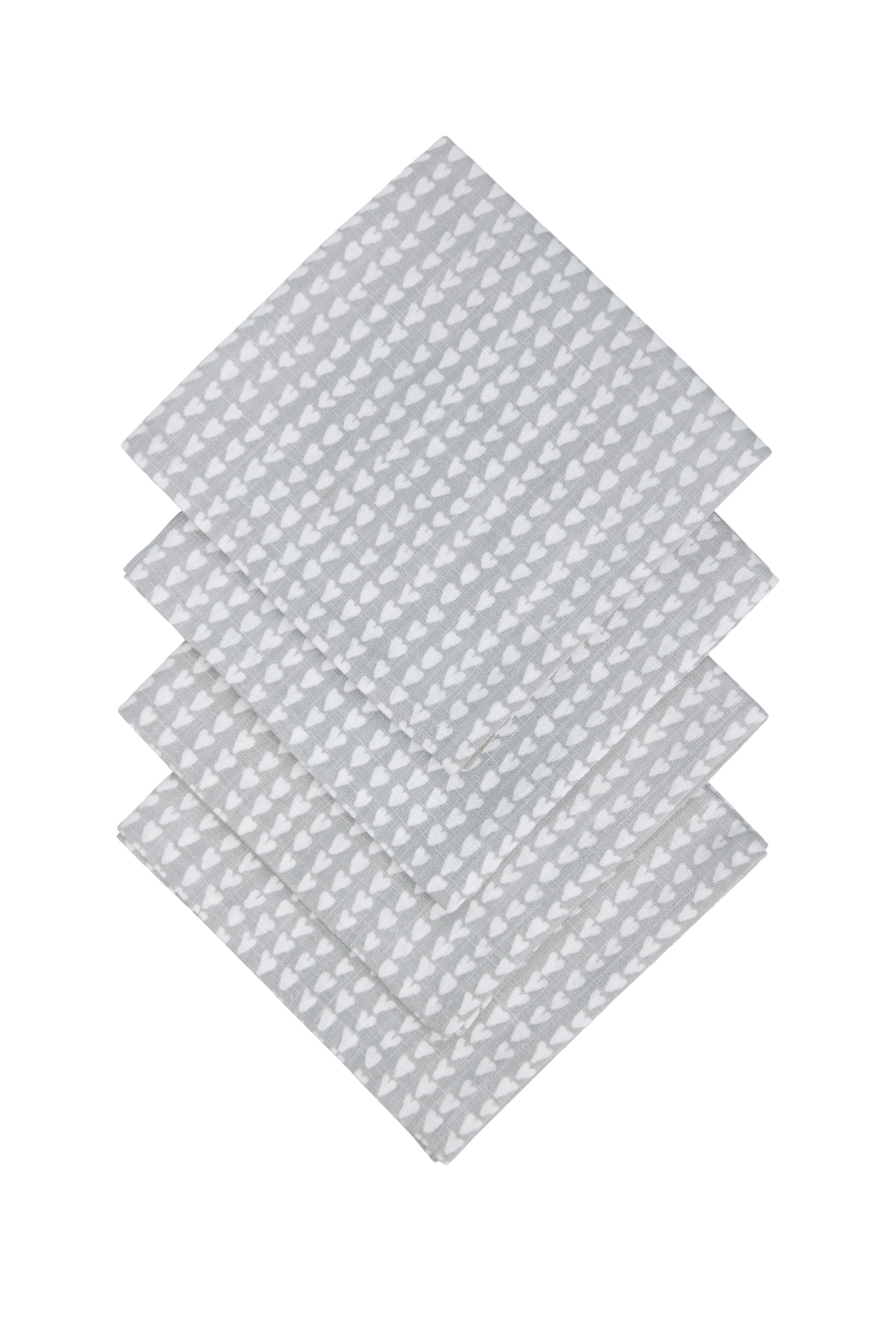 مجموعة مناديل ديتسي بنقشة قلوب