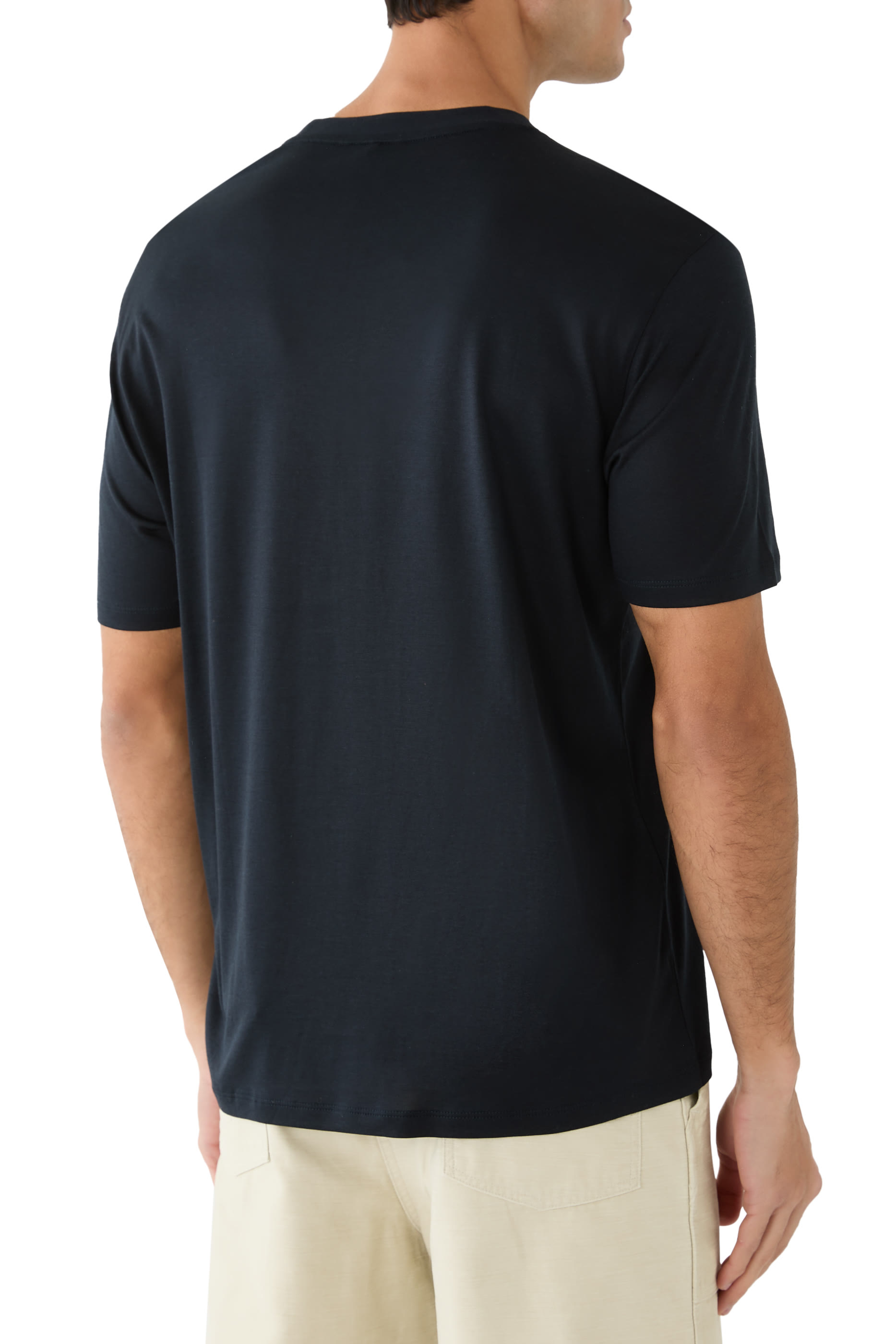 تيشيرت بتطريز شعار الماركة مزيج ليوسيل جيرسيه