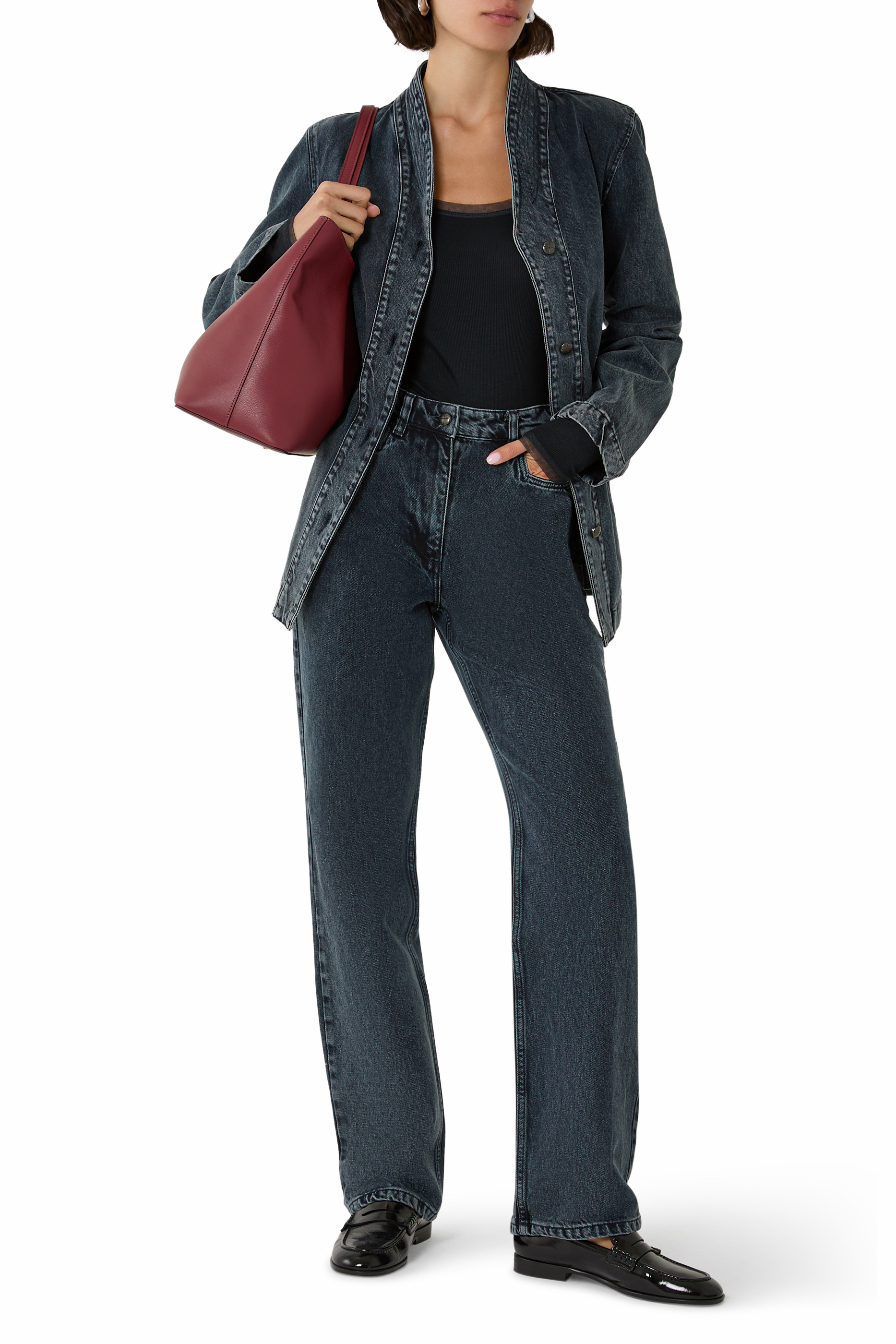 بلوزة بأكمام طويلة جيرسيه