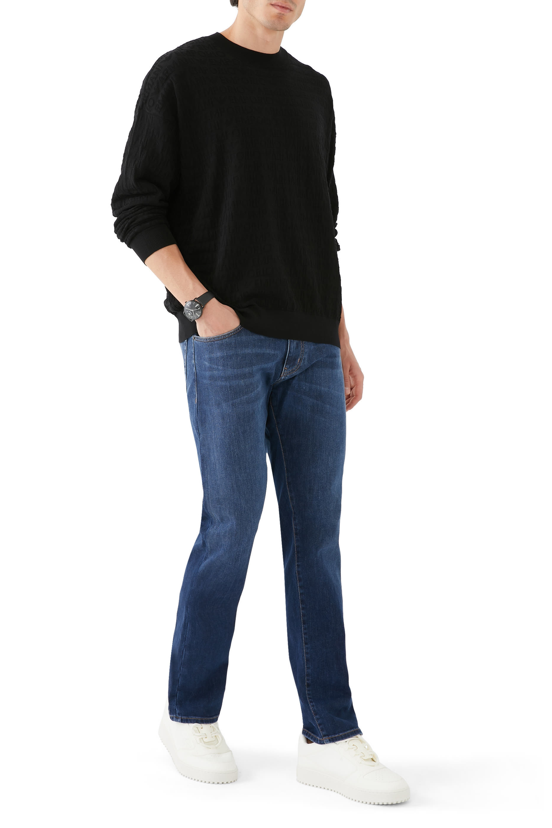 بنطال جينز مريح بقصة عادية