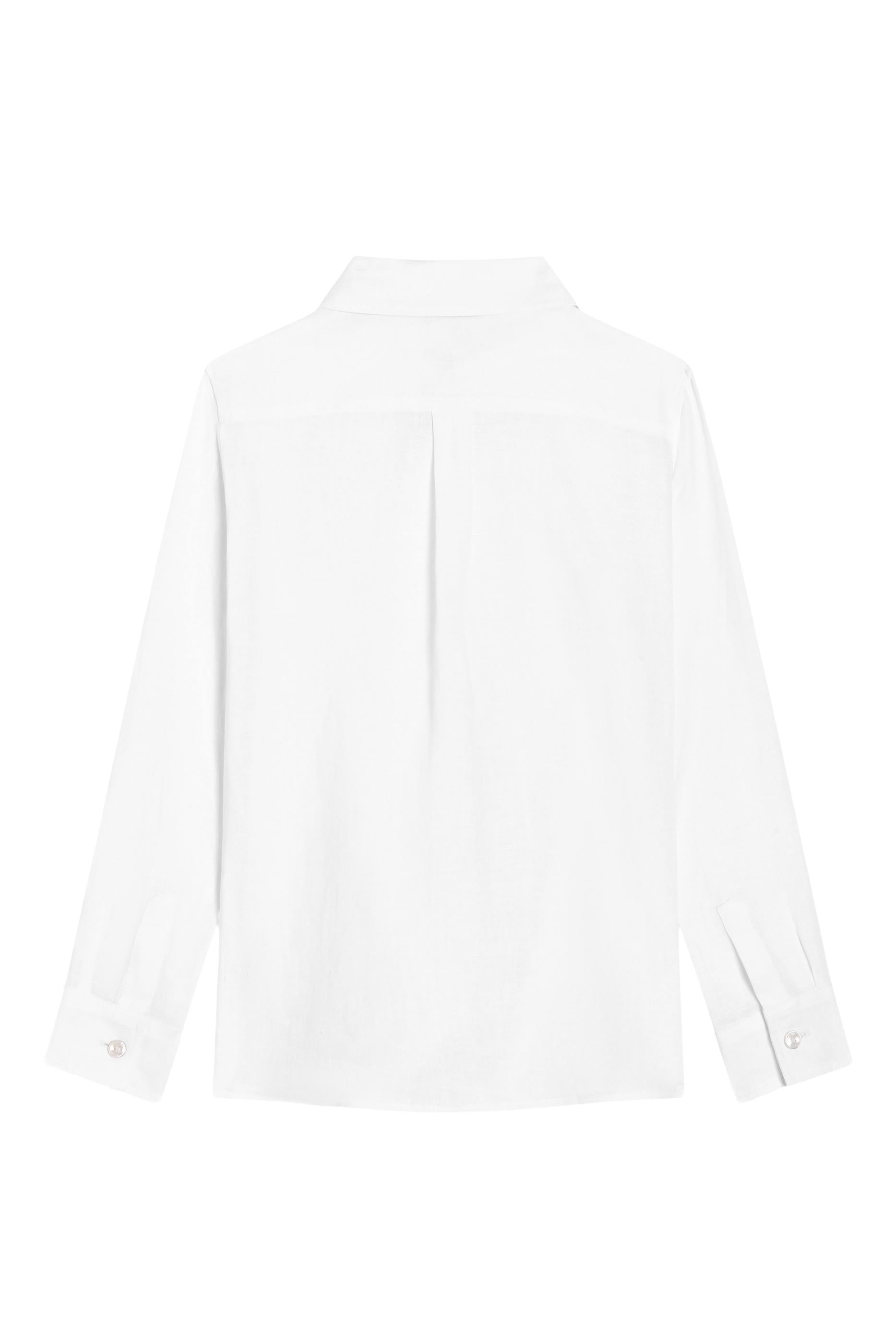 قميص كتان بشعار حرفي الماركة للأطفال