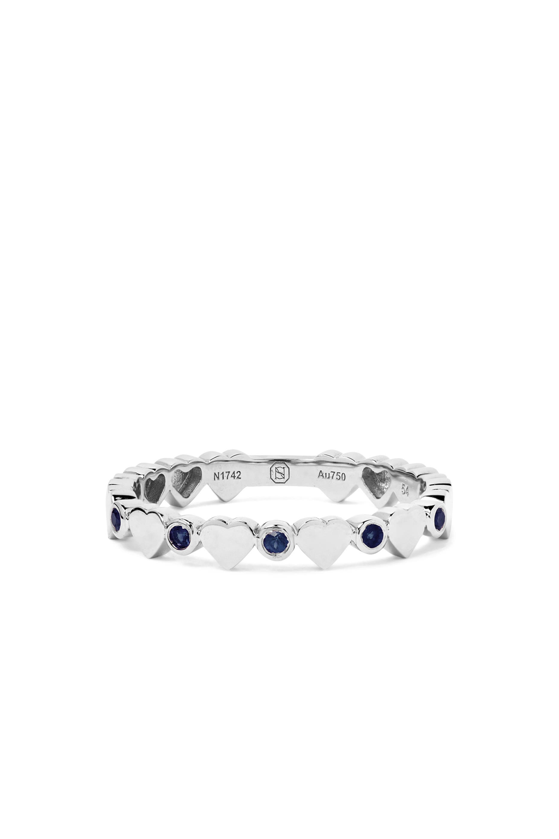 Love In Tokyo Ring, 18k White Gold & Blue Sapphire