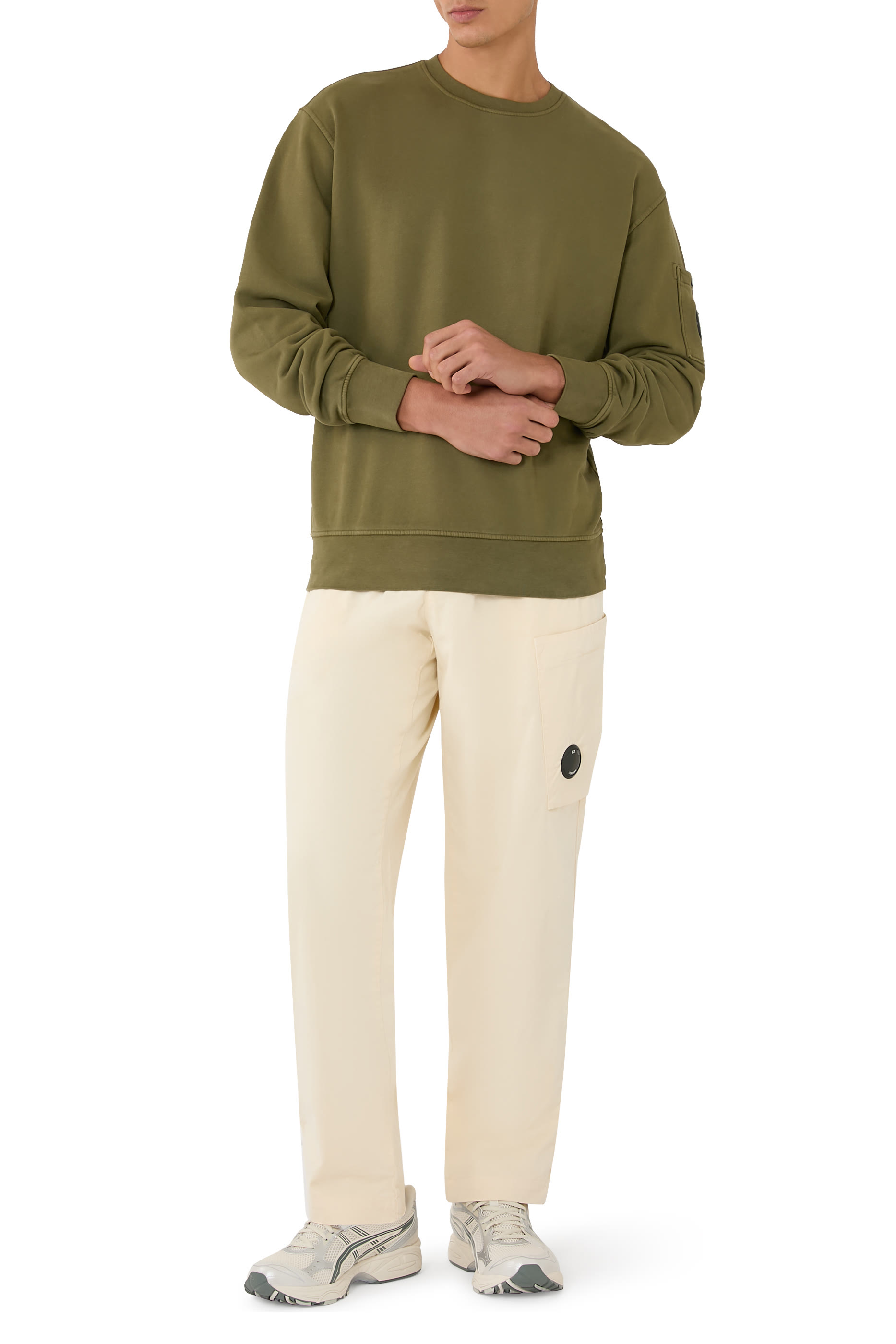 بنطال كارغو بقصة عادية ستان مطاطي