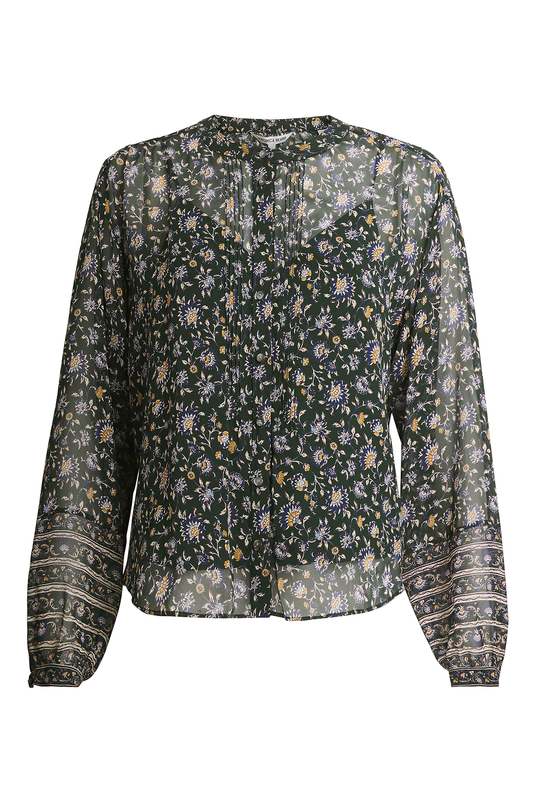 بلوزة لولي بأزرار للإغلاق ونقشة أزهار