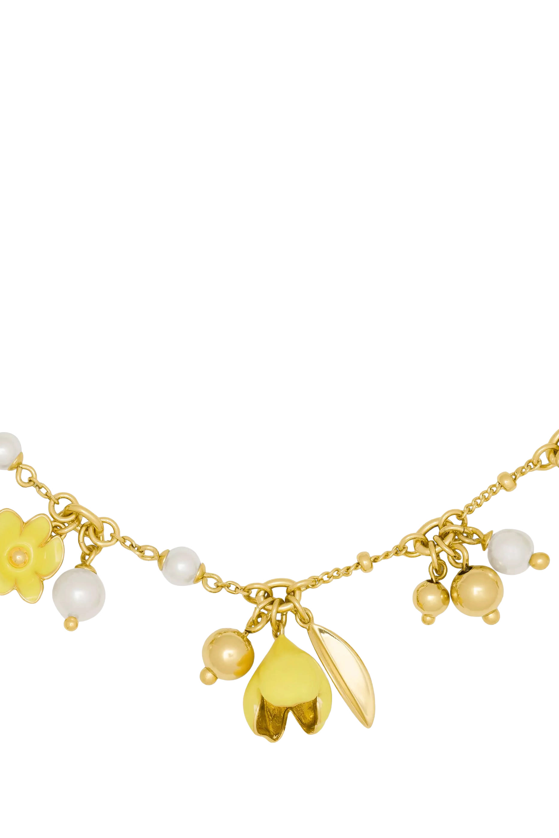 سوار بحلي على شكل زهرة زجاج ومينا 