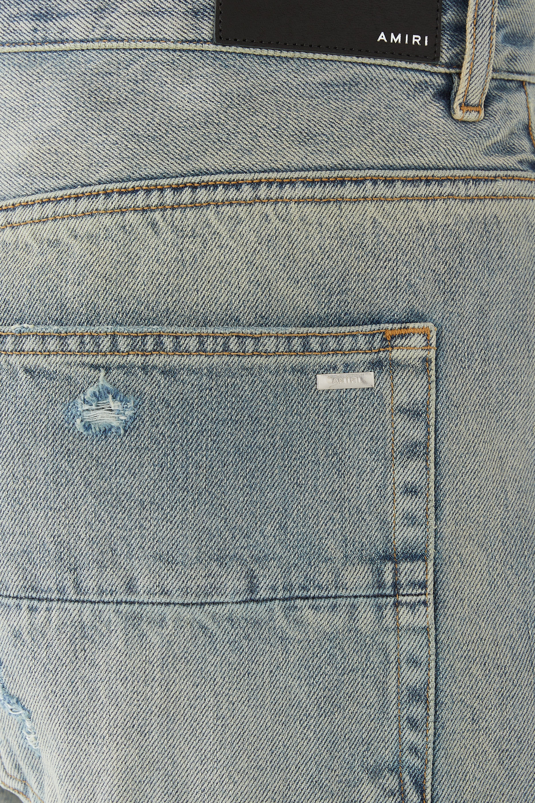 بنطال بقصة ساق مستقيمة وحافة غير محاكة