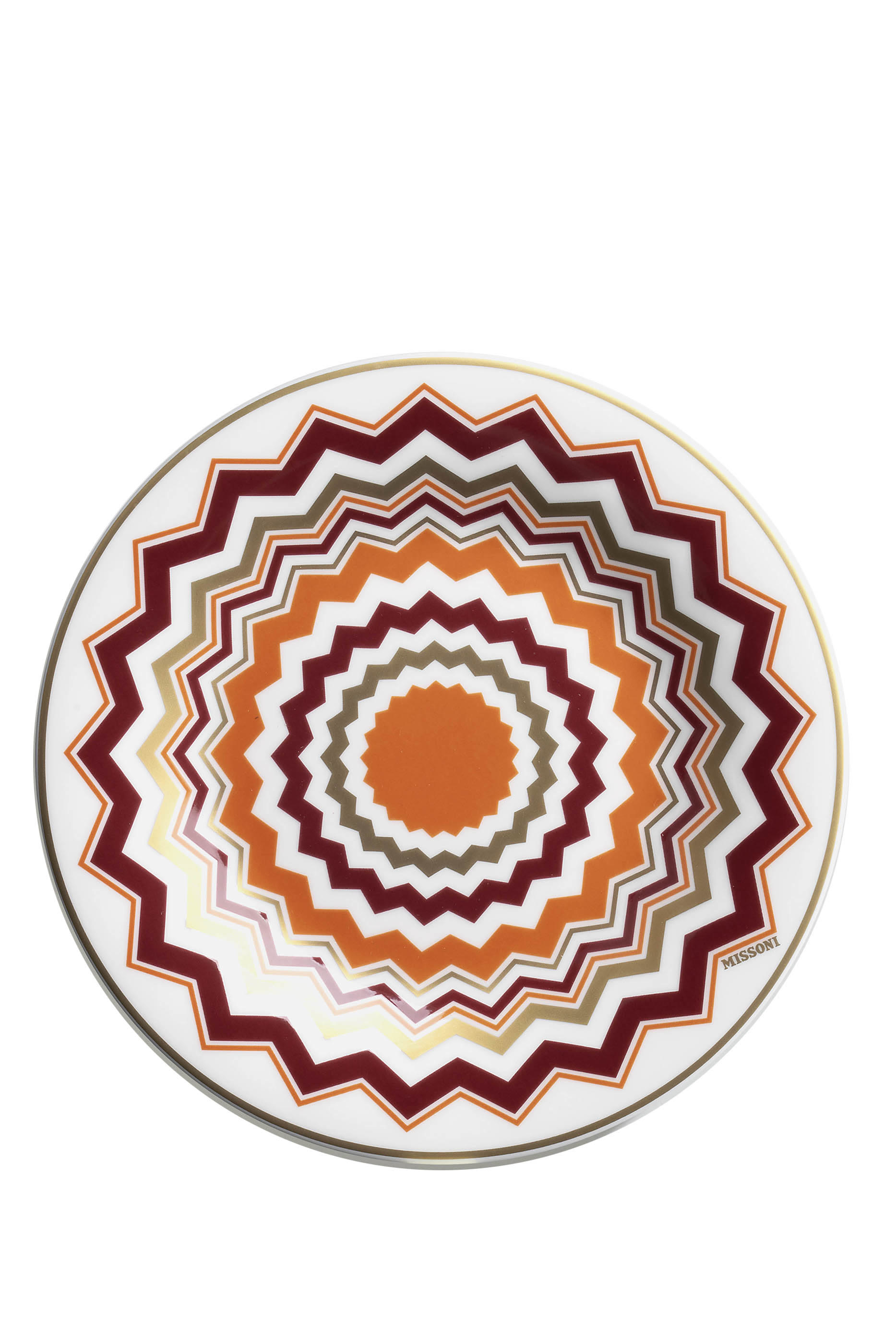 طبق خبز/ زبدة بنقشة خطوط متعرجة