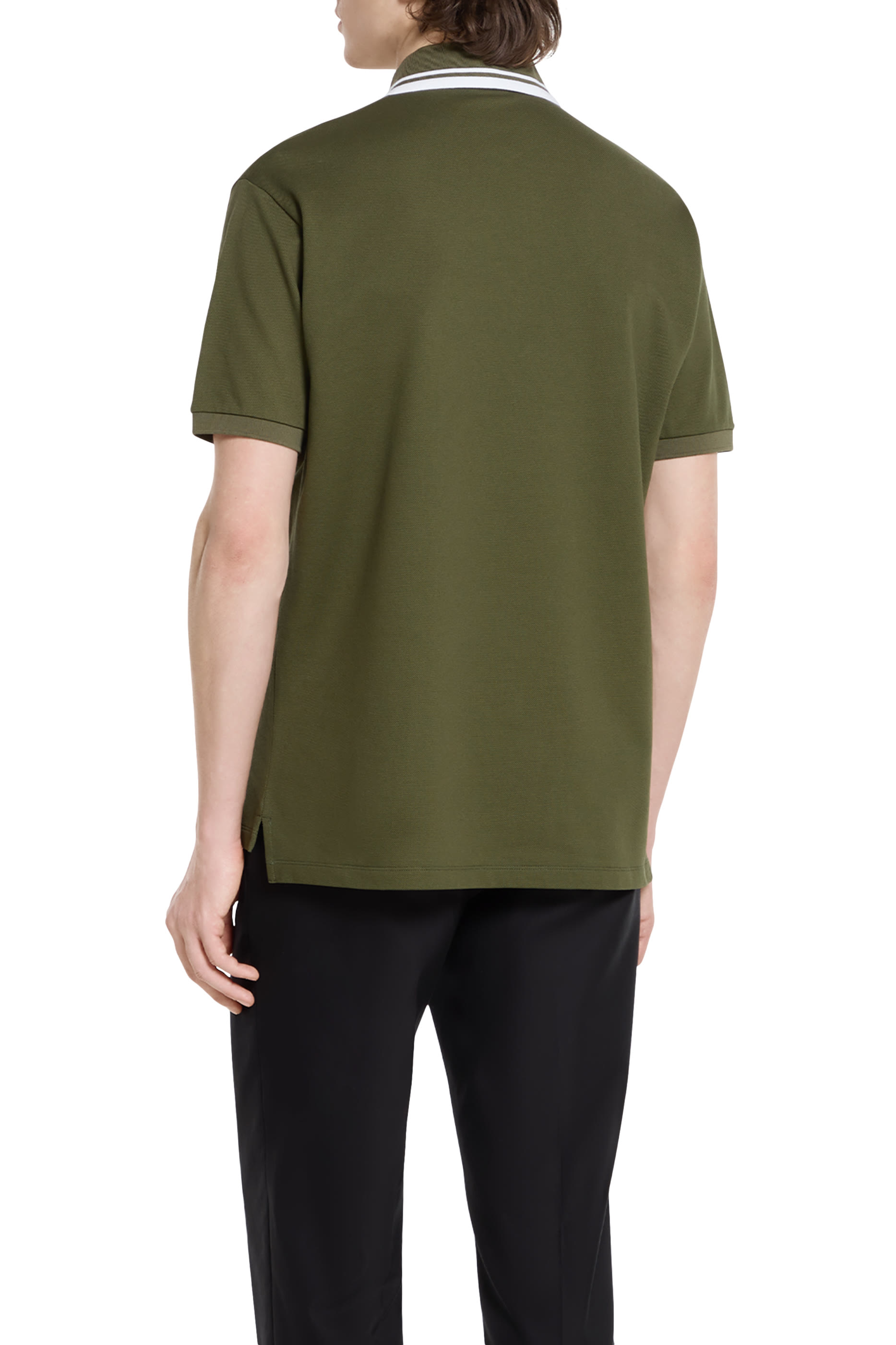 قميص بولو مطرز بشعار الماركة قطن بيكيه