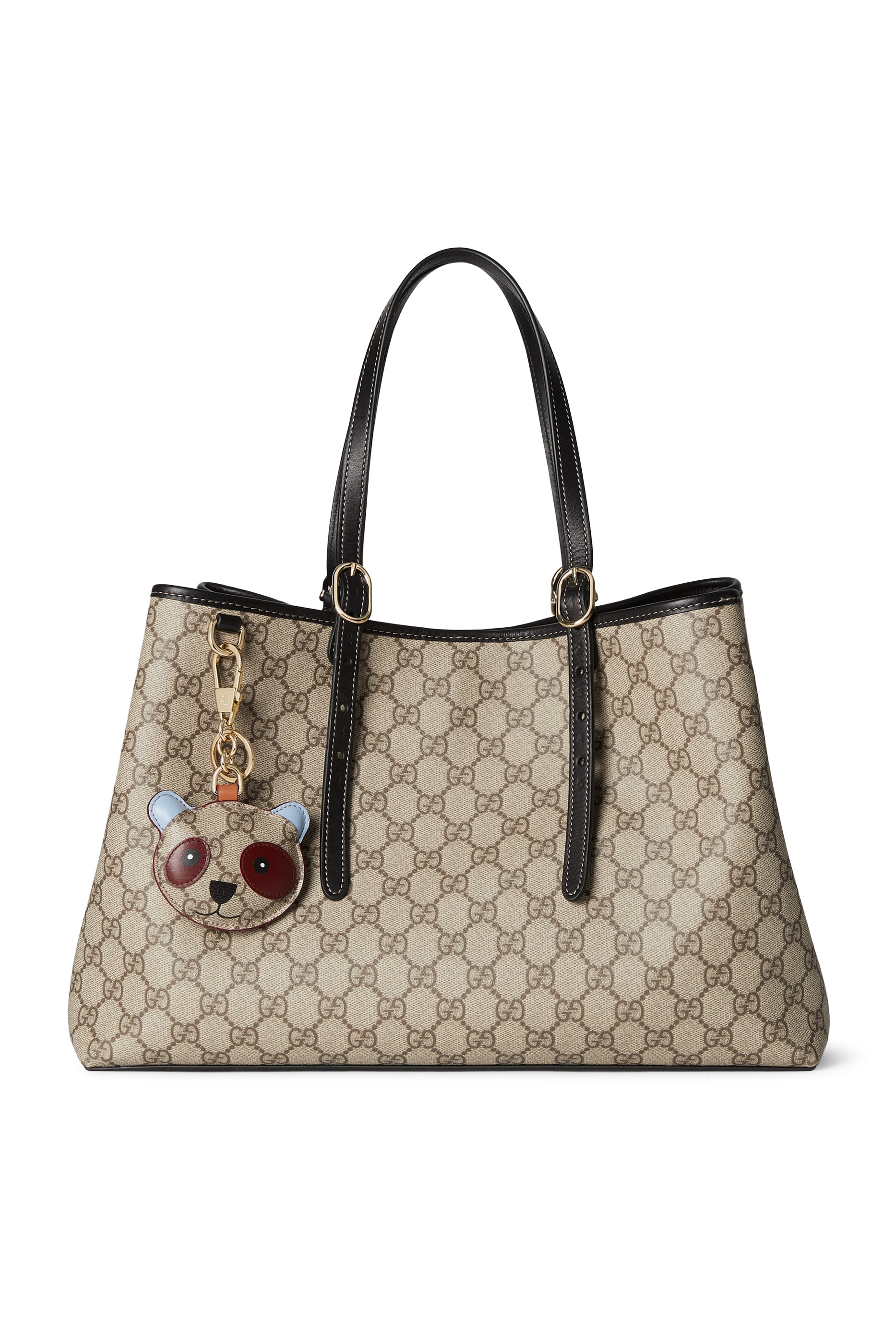 حقيبة يد متوسطة بنقشة حرفي شعار الماركة