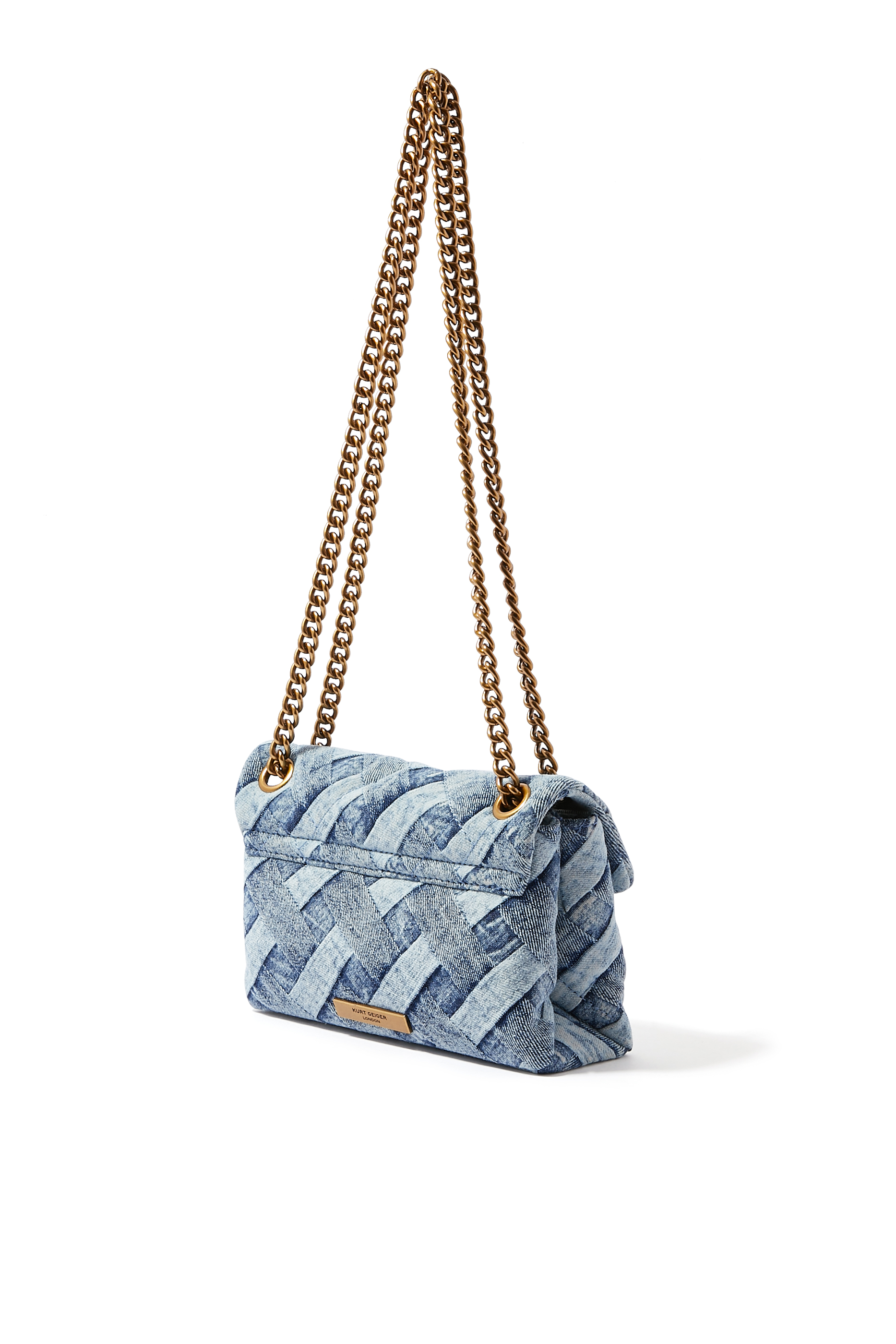 حقيبة كتف كنسنغتون صغيرة دنيم ناعم