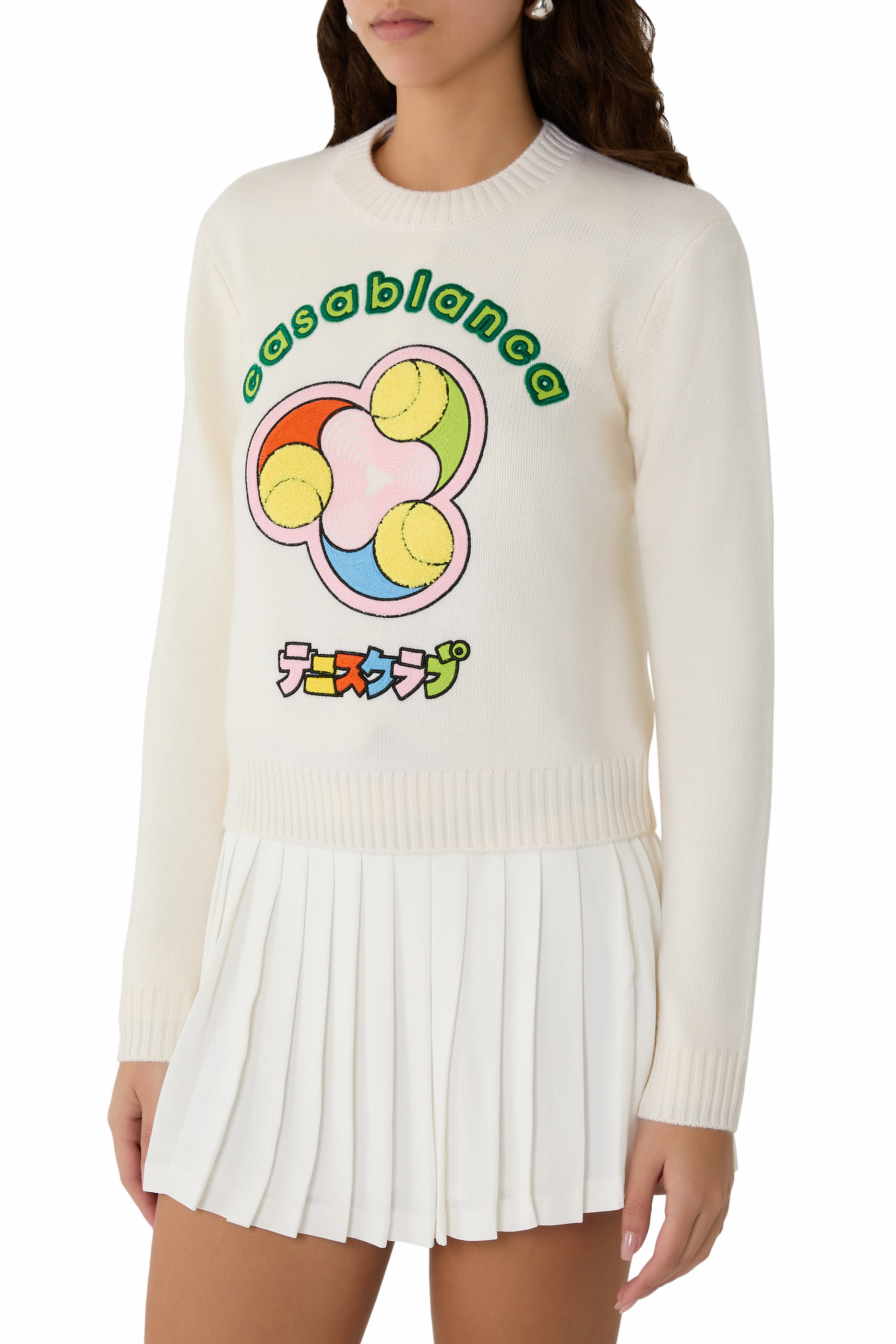 سويت شييرت بياقة ضيقة تنس بول