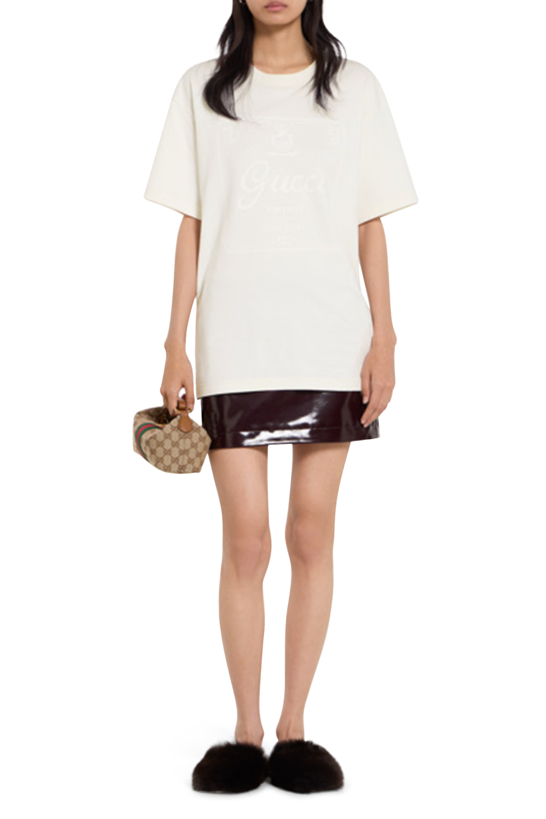 تيشيرت مزين بطبعة قطن جيرسيه ناعم